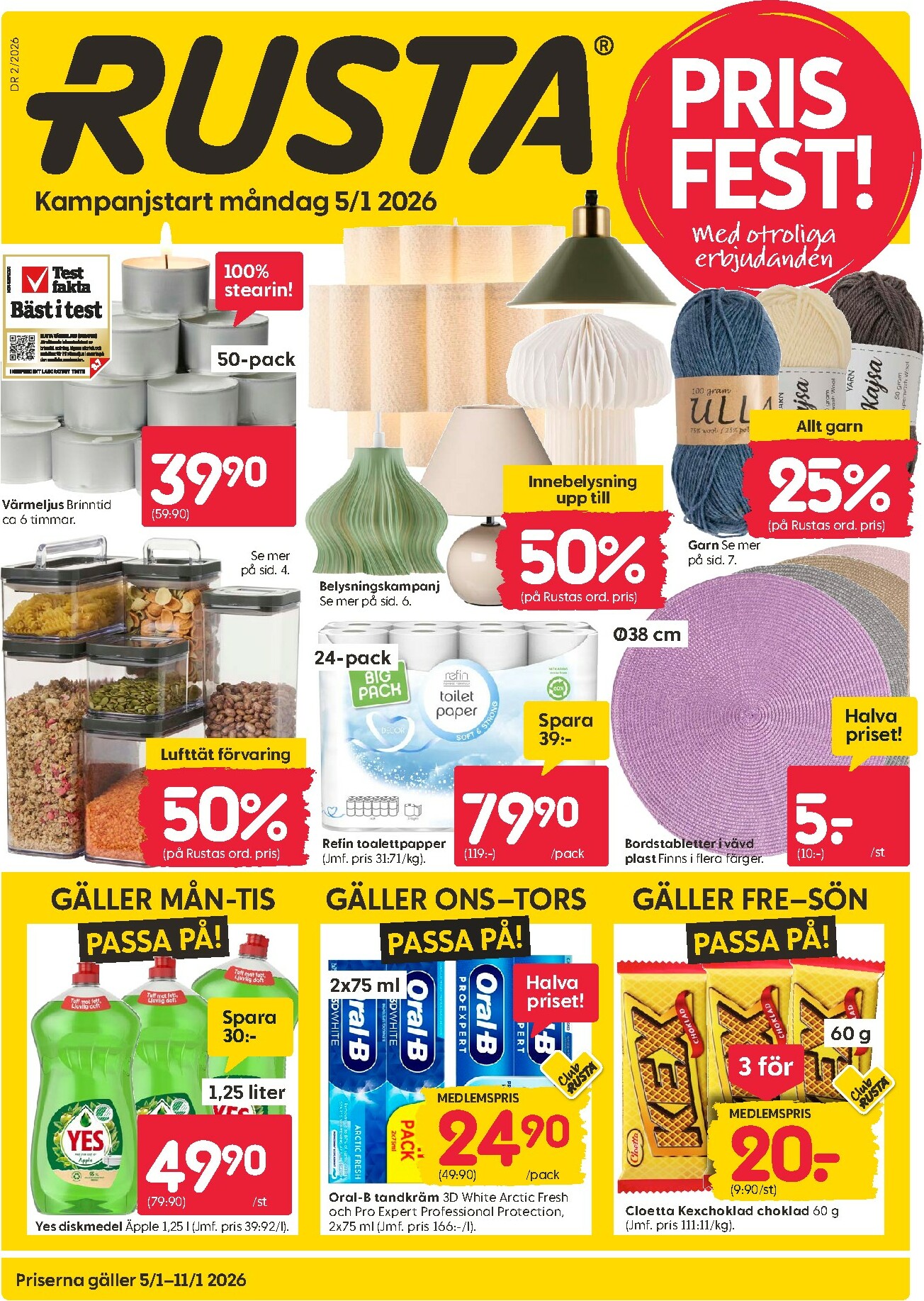 rusta - Rusta-reklambladet giltigt från 05/01 - 11/01 - page: 1