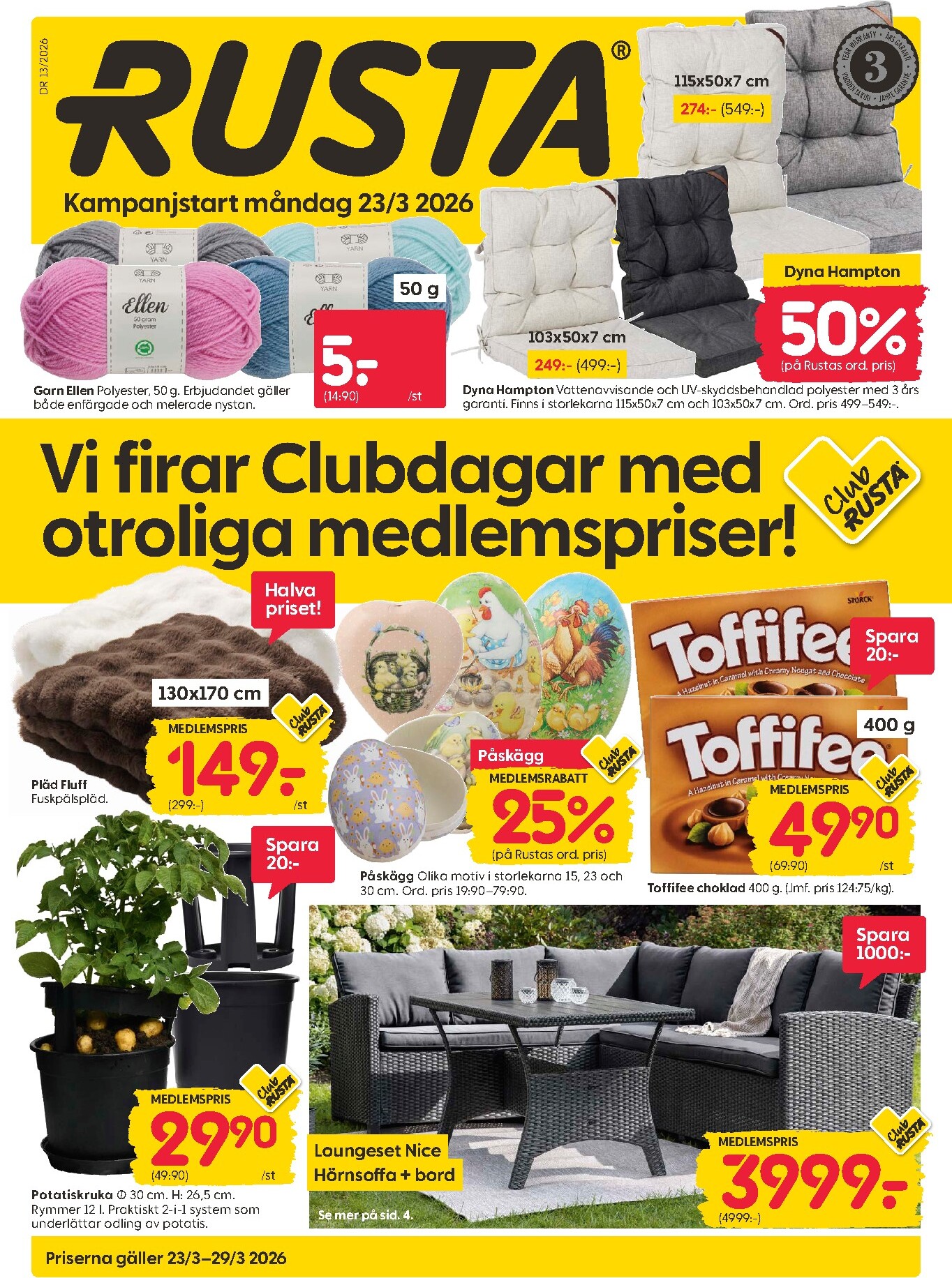 rusta - Rusta-reklambladet giltigt från 23/03/2026 - 29/03/2026 - page: 1