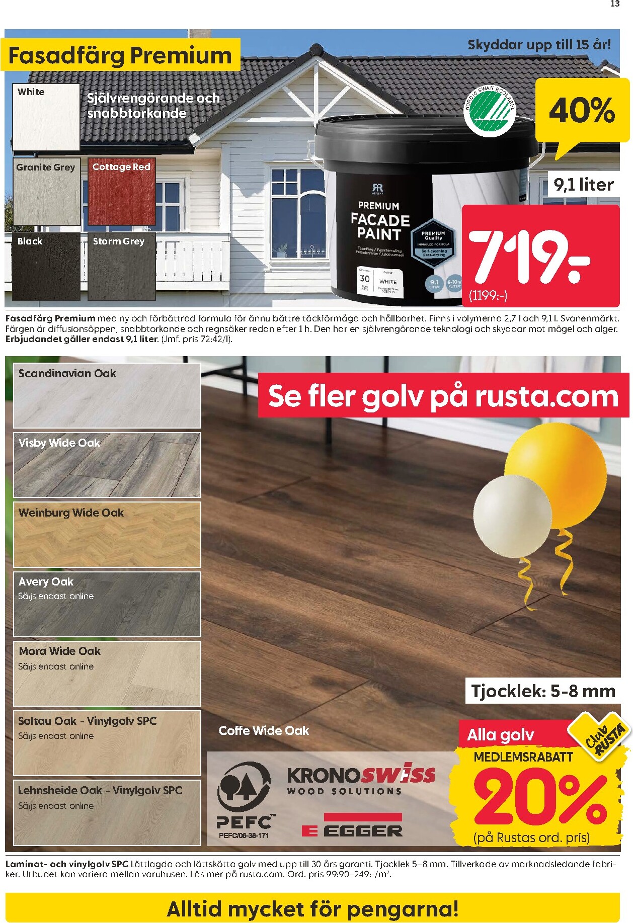 rusta - Aktuellt Rusta reklamblad giltigt från måndag 13/04/2026 till söndag 19/04/2026 - page: 13