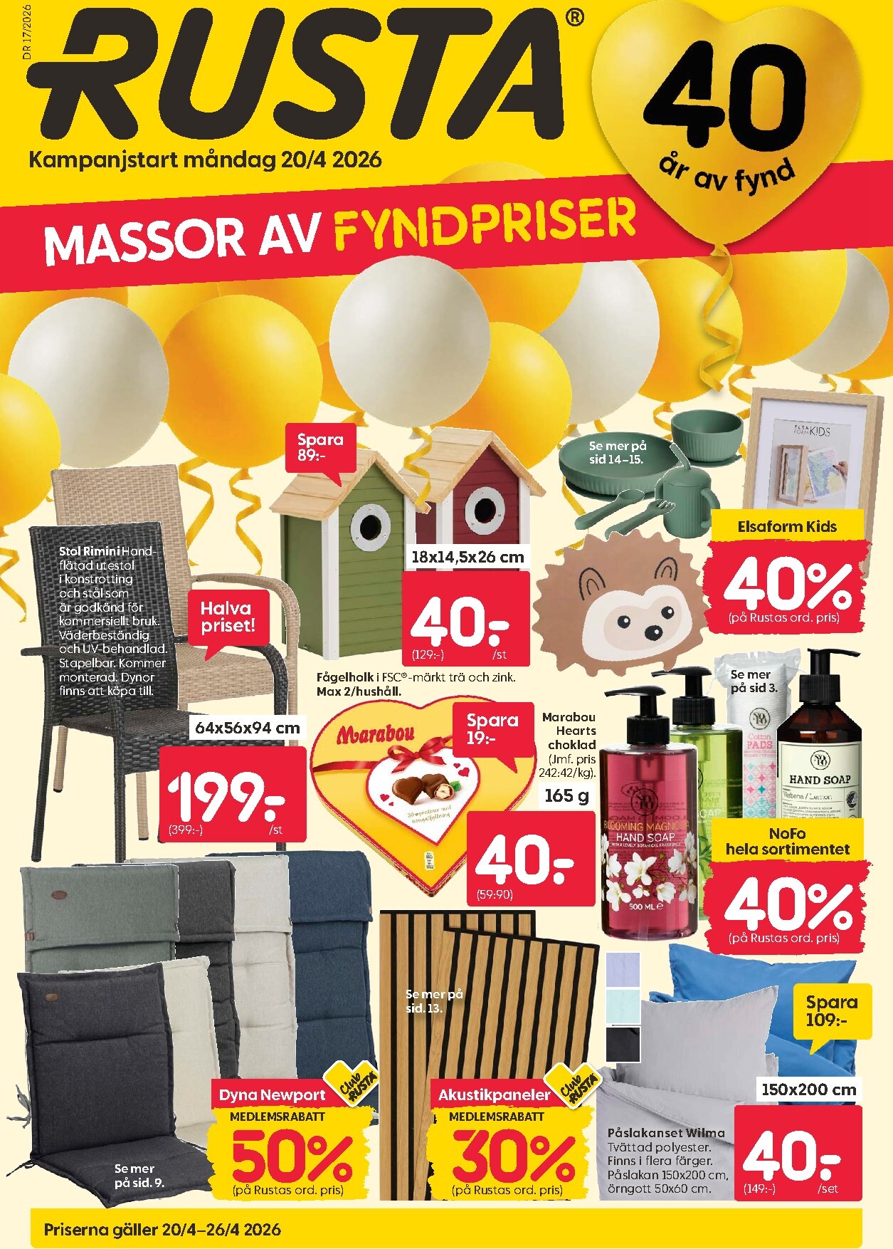 rusta - Aktuellt Rusta reklamblad giltigt från måndag 20/04/2026 till söndag 26/04/2026 - page: 1