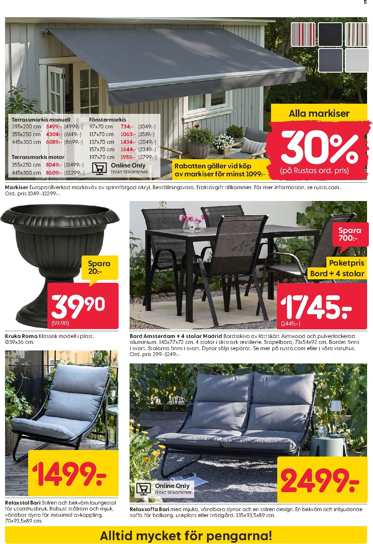 rusta - Aktuellt Rusta reklamblad giltigt från måndag 04/05/2026 till söndag 10/05/2026 - page: 5