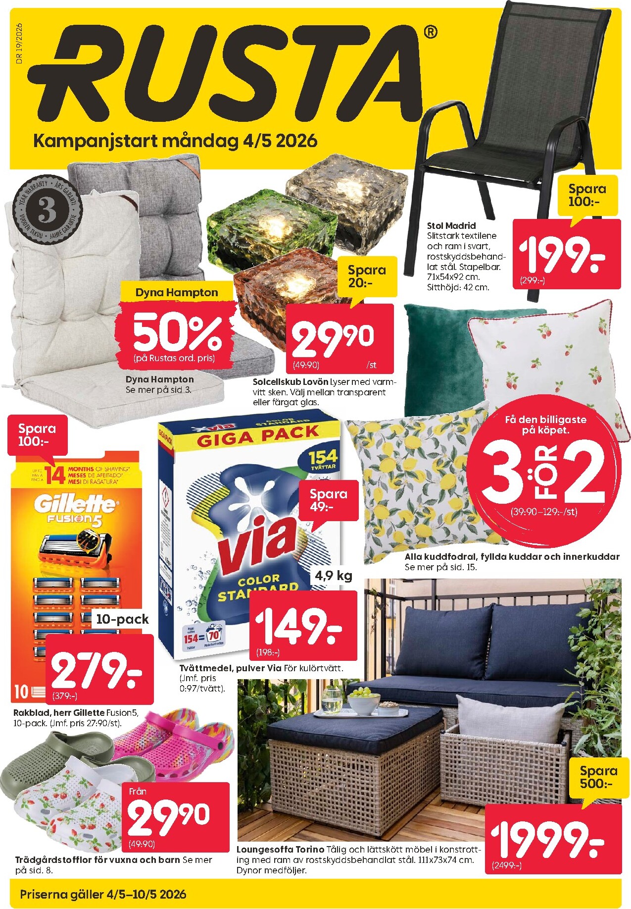 rusta - Aktuellt Rusta reklamblad giltigt från måndag 04/05/2026 till söndag 10/05/2026 - page: 1