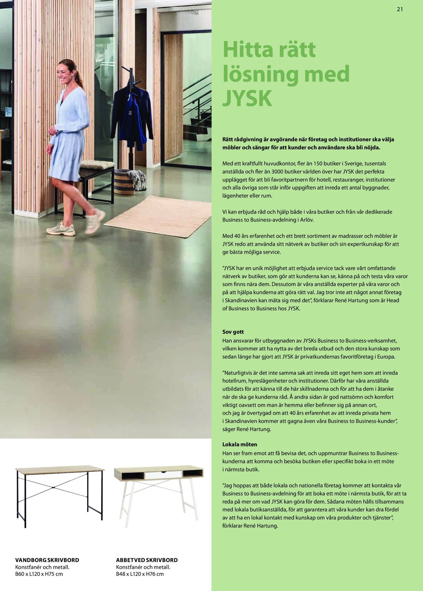 jysk - JYSK - Business to Business-reklambladet är giltigt från 01.01. - 31.12. - page: 21