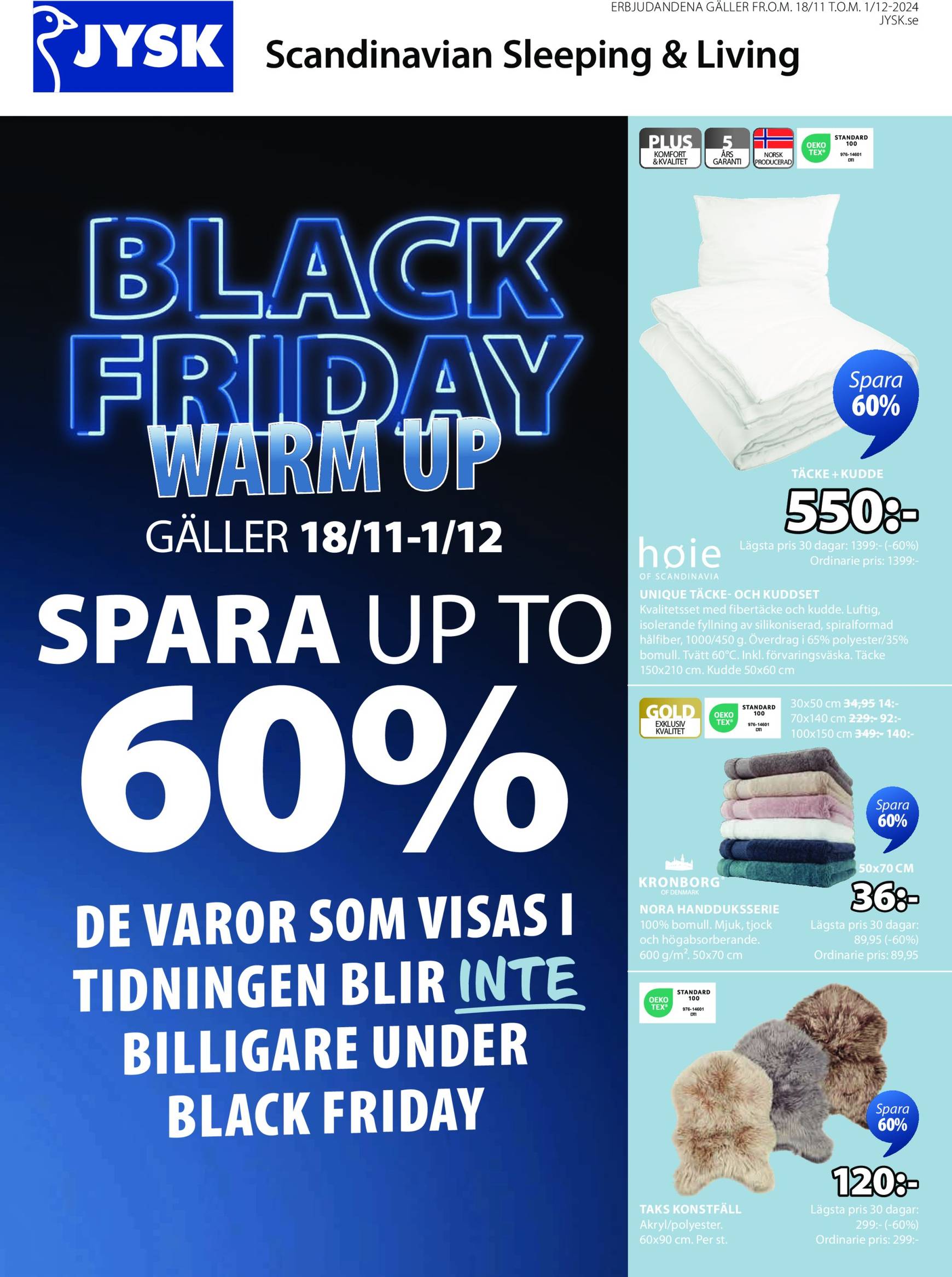 jysk - JYSK - Black Friday-reklambladet är giltigt från 18.11. - 01.12.