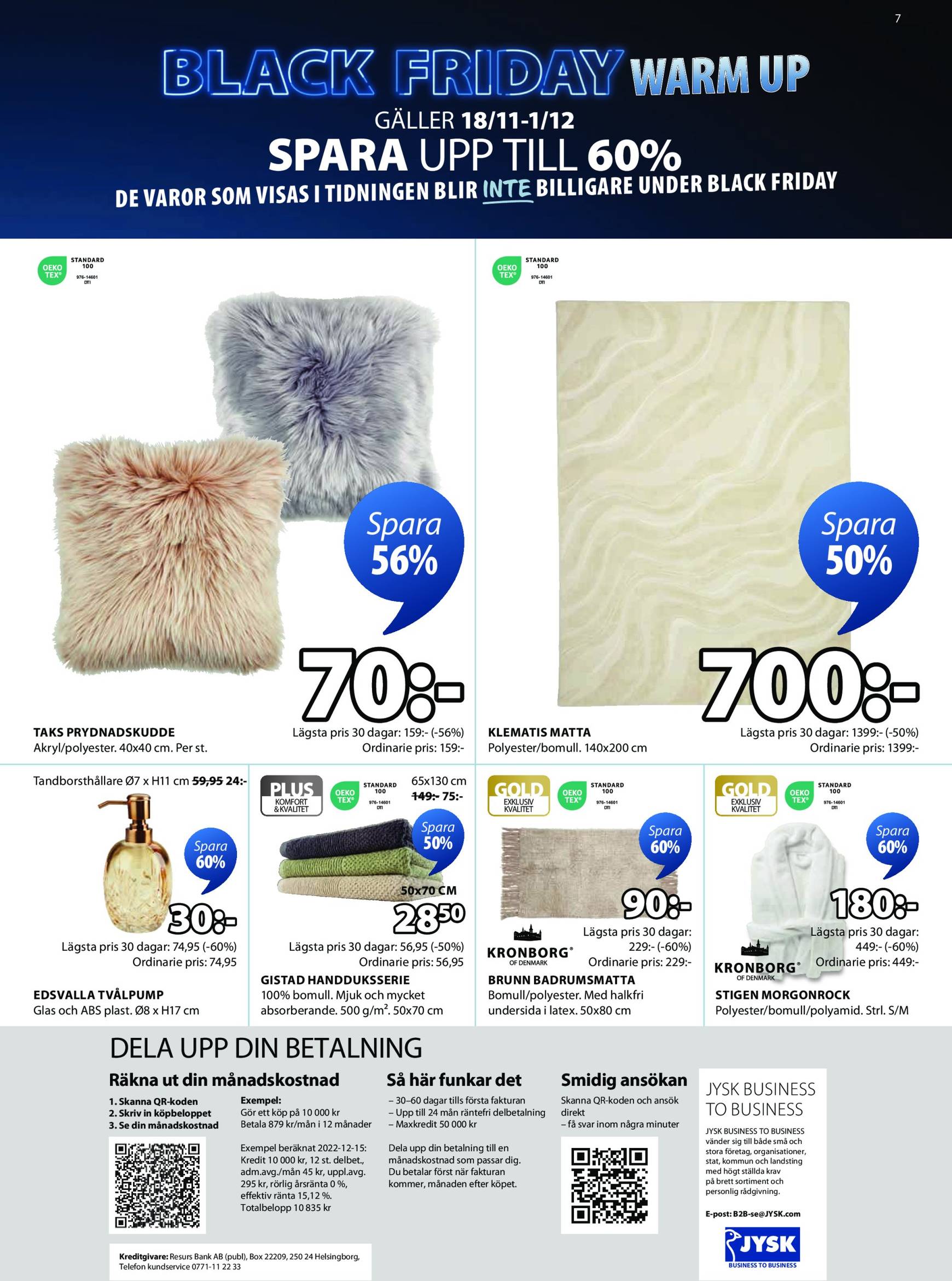 jysk - JYSK - Black Friday-reklambladet är giltigt från 18.11. - 01.12. - page: 7