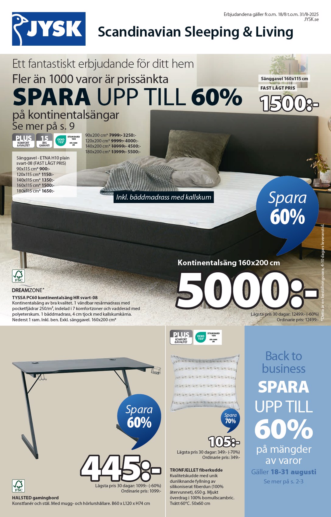 jysk - JYSK-reklambladet giltigt från 18/08 - 31/08 - page: 1