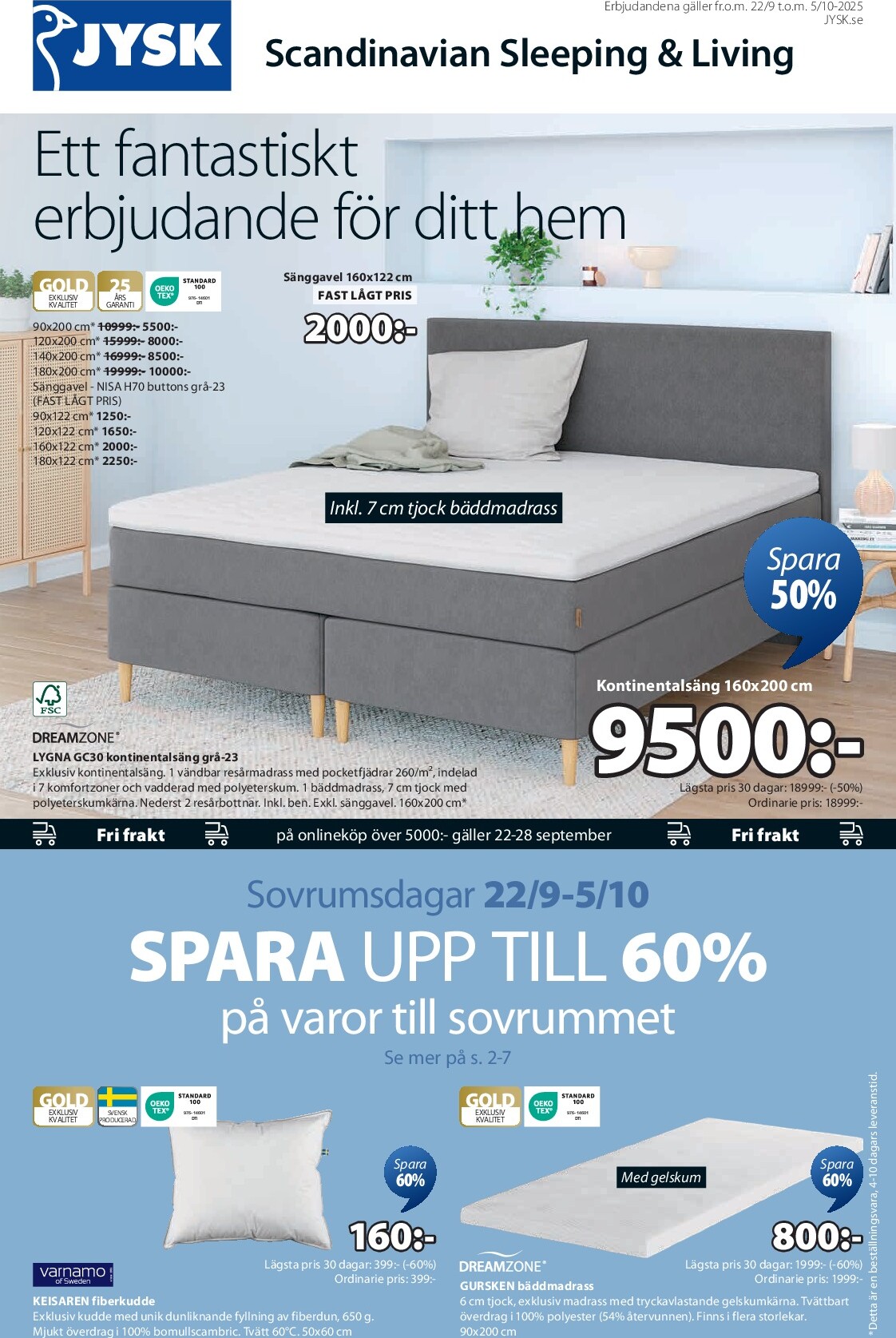 jysk - JYSK-reklambladet giltigt från 22/09 - 05/10 - page: 2