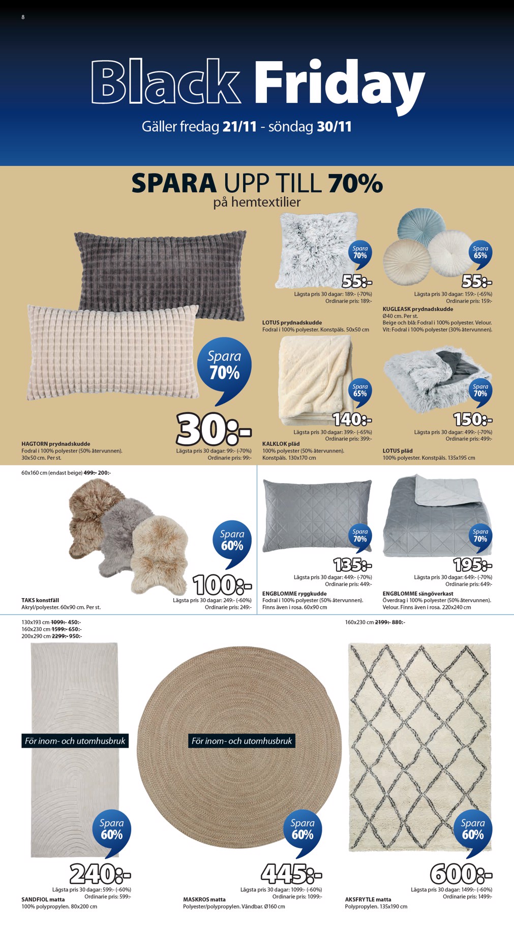 jysk - JYSK-reklambladet giltigt från 21/11 - 30/11 - page: 8