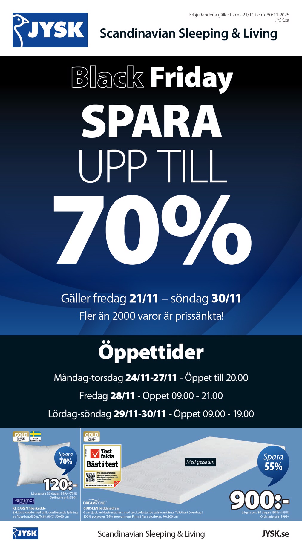 jysk - JYSK-reklambladet giltigt från 21/11 - 30/11