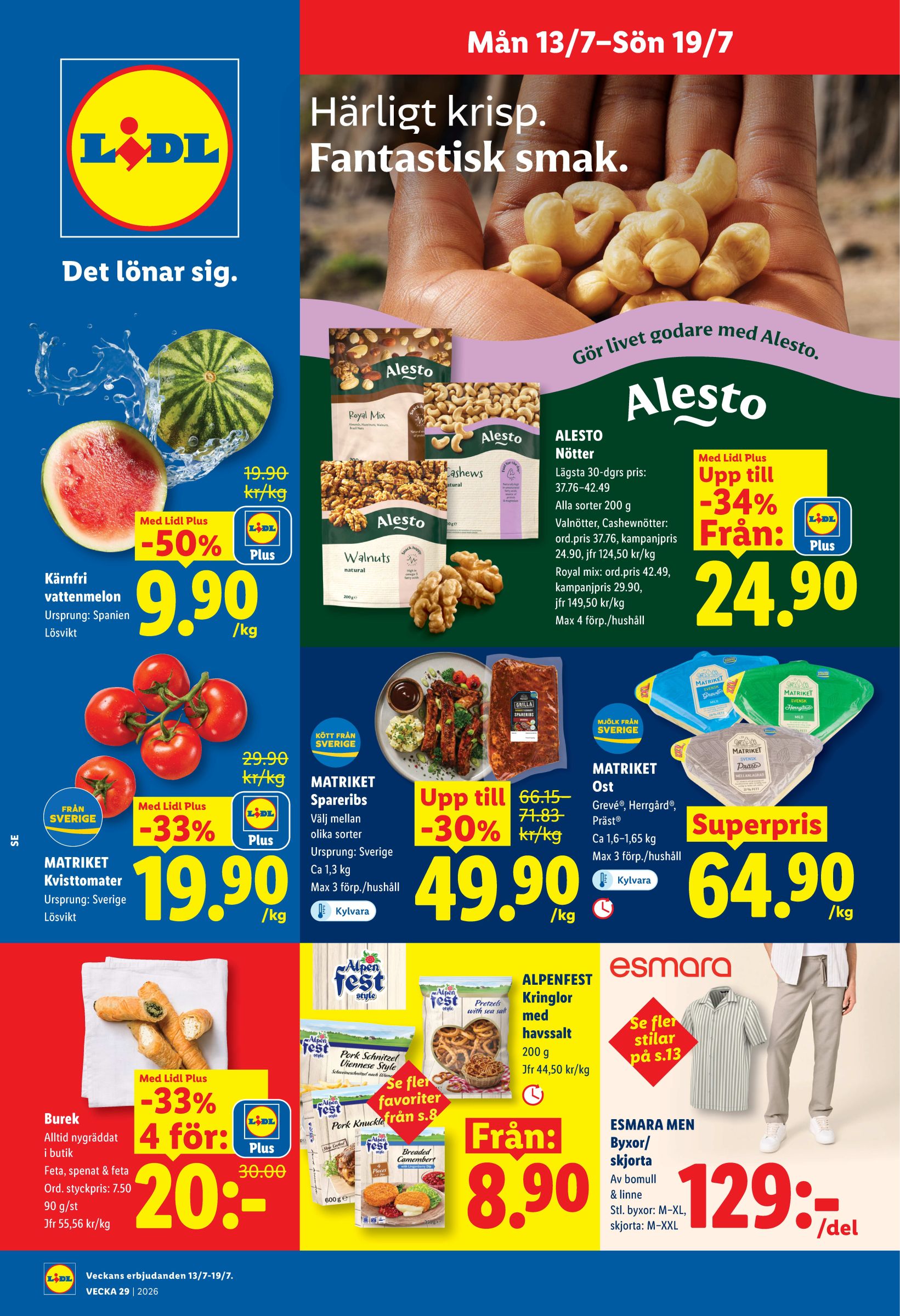 lidl - Nytt Lidl reklamblad från måndag, 13/07/2026 till söndag, 19/07/2026 - page: 1