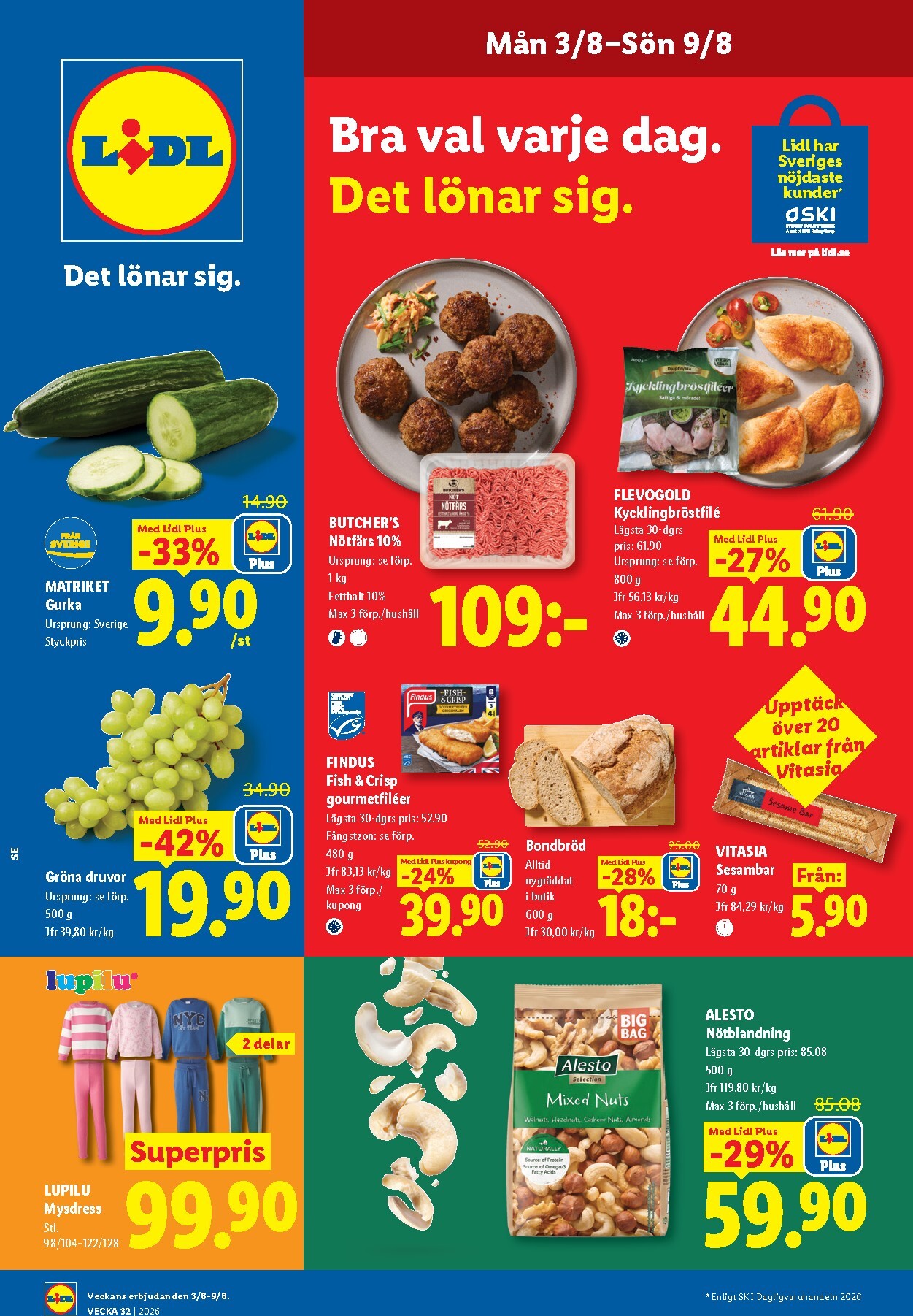 lidl - Aktuellt Lidl reklamblad från måndag, 03/08/2026 till söndag, 09/08/2026