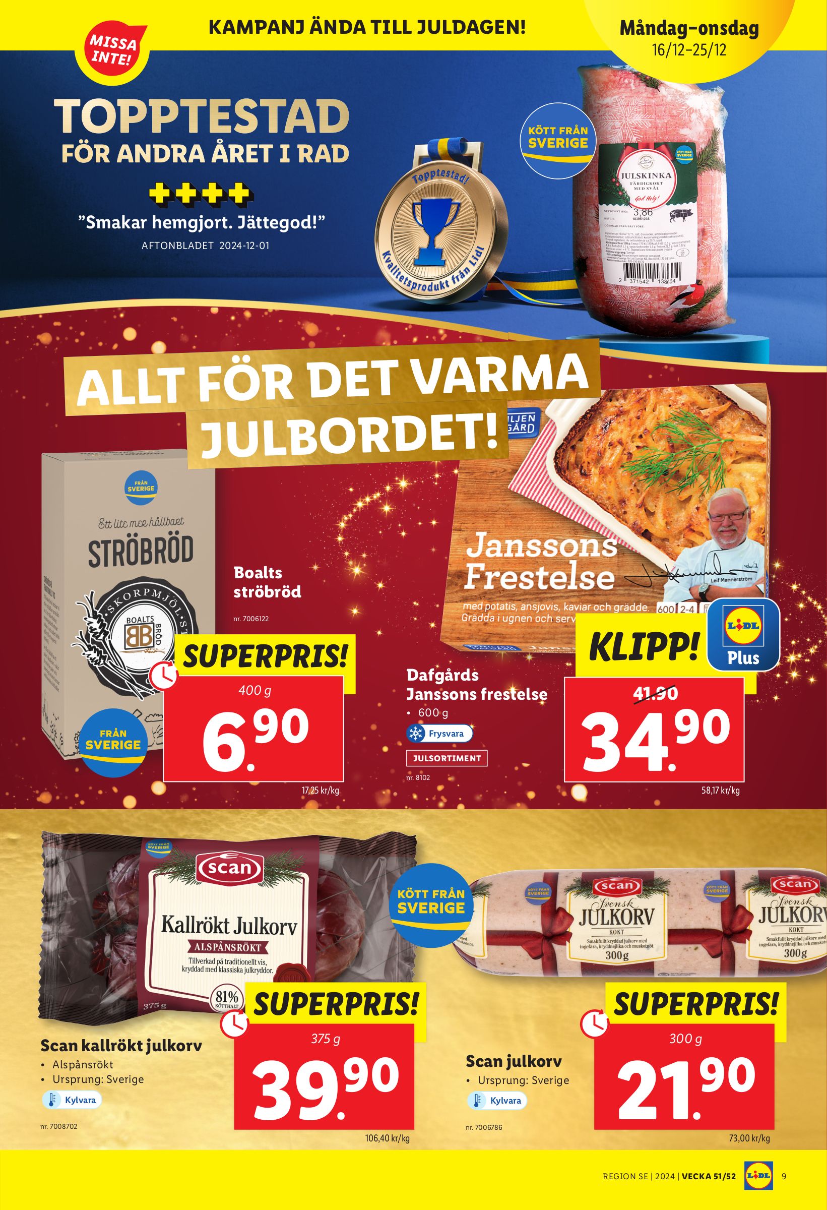 lidl - Lidl-reklambladet giltigt från 16/12 - 25/12 - page: 9