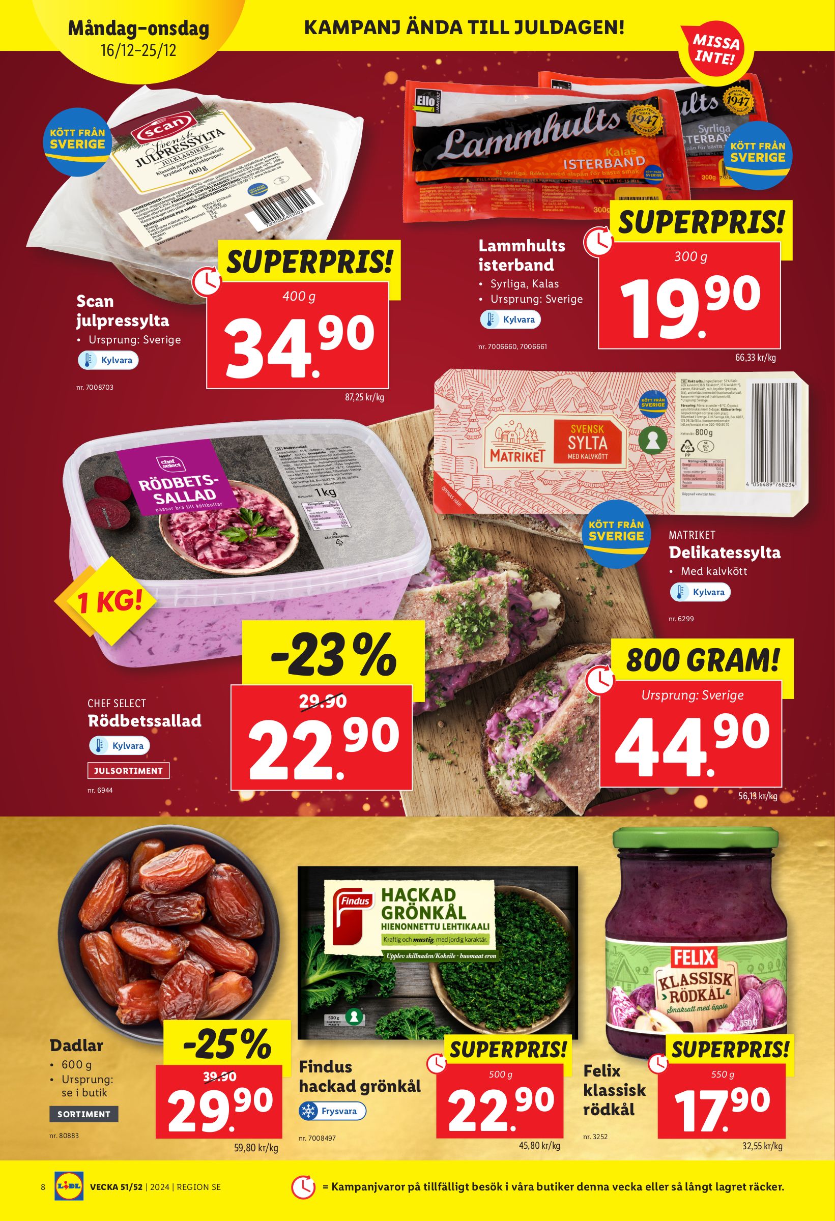 lidl - Lidl-reklambladet giltigt från 16/12 - 25/12 - page: 8