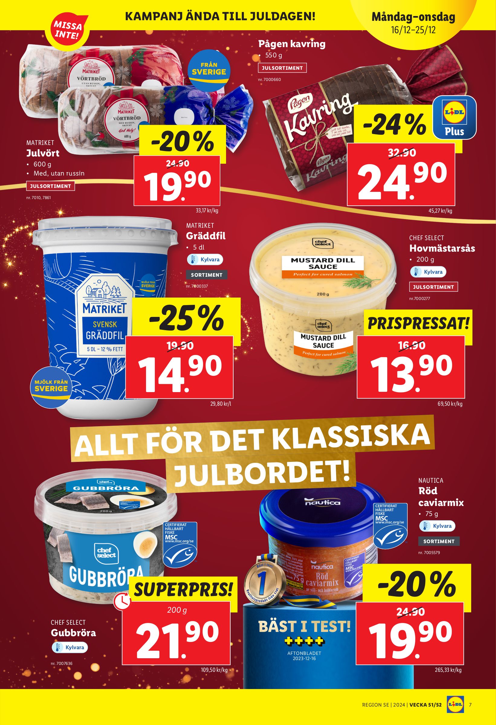 lidl - Lidl-reklambladet giltigt från 16/12 - 25/12 - page: 7