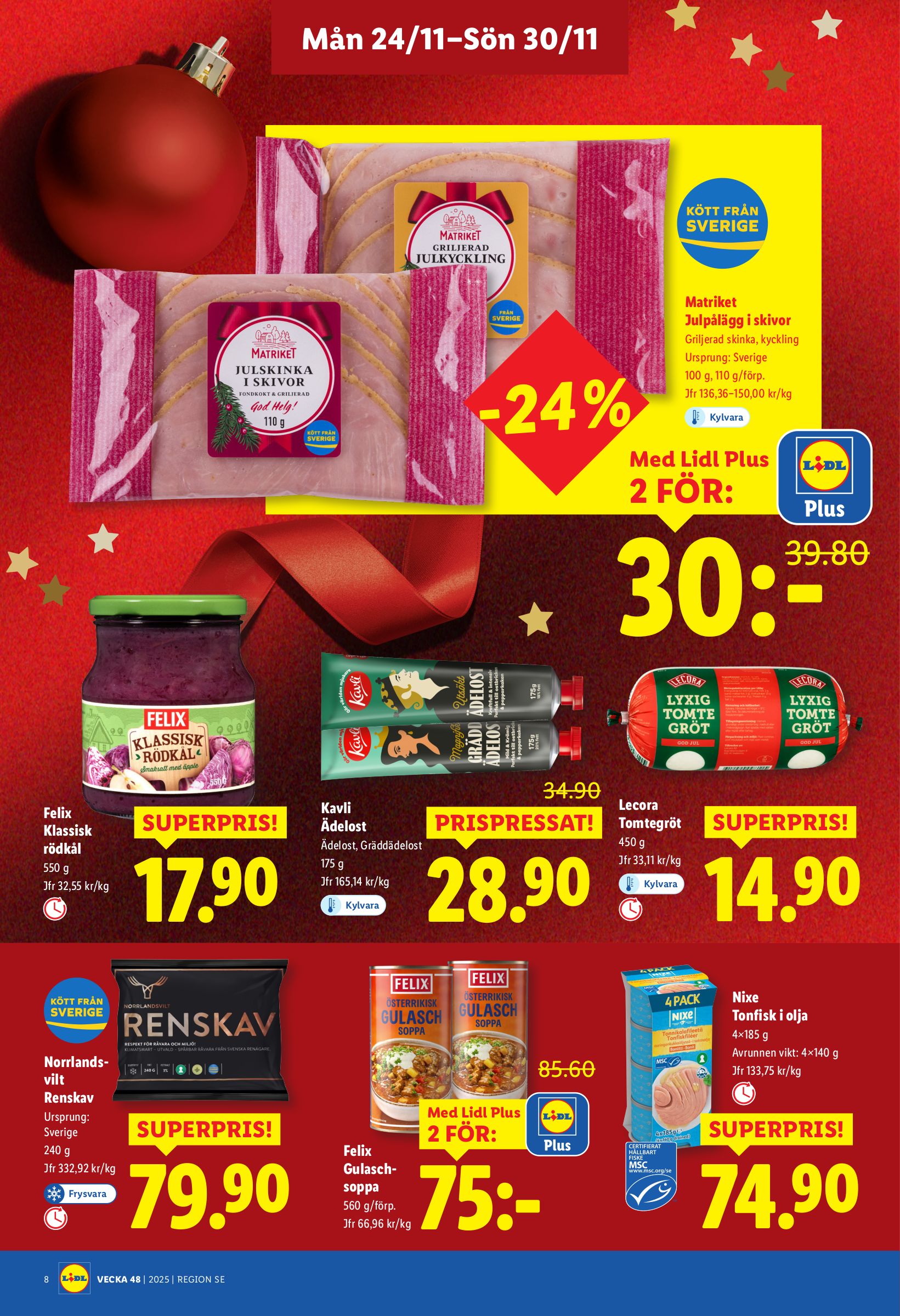 lidl - Lidl-reklambladet giltigt från 24/11 - 30/11 - page: 8