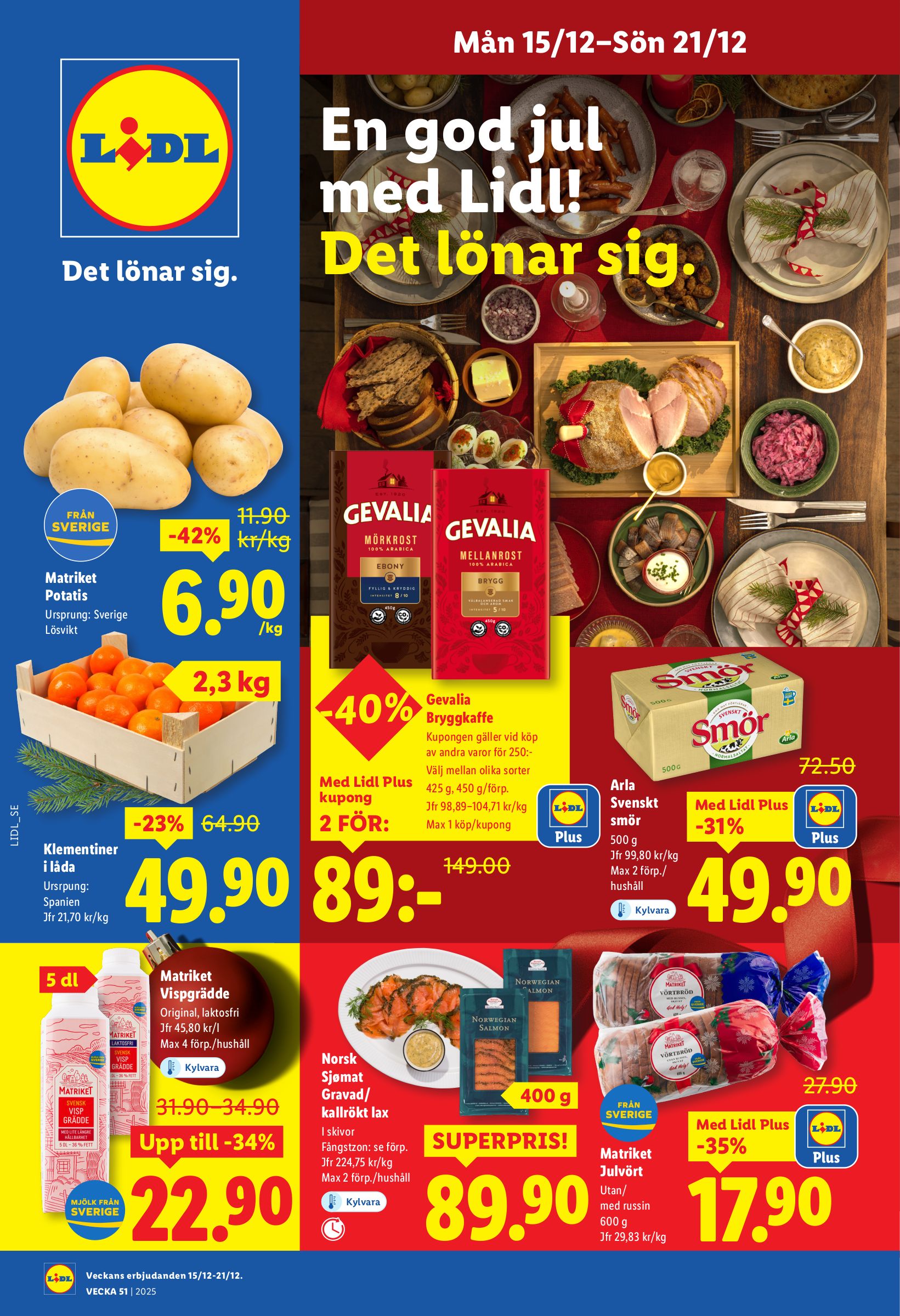 lidl - Lidl-reklambladet giltigt från 15/12 - 21/12 - page: 1