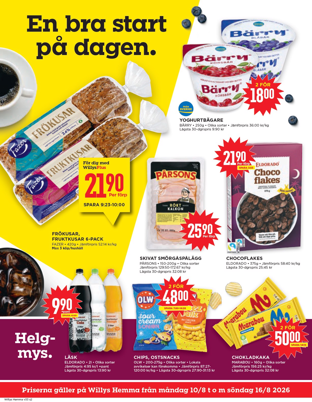 willy-s - Aktuellt Willy's - Hemma reklamblad från måndag, 10/08/2026 till söndag, 16/08/2026 - page: 2