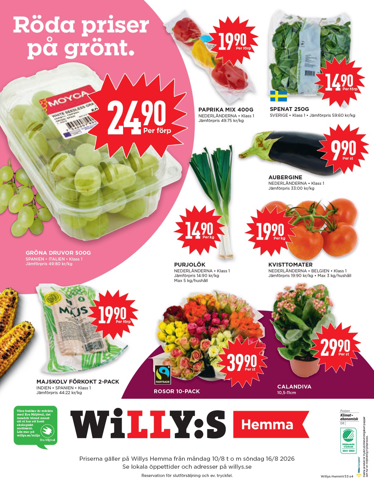 willy-s - Aktuellt Willy's - Hemma reklamblad från måndag, 10/08/2026 till söndag, 16/08/2026 - page: 4
