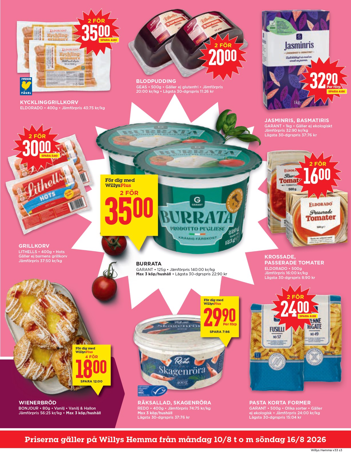 willy-s - Aktuellt Willy's - Hemma reklamblad från måndag, 10/08/2026 till söndag, 16/08/2026 - page: 3