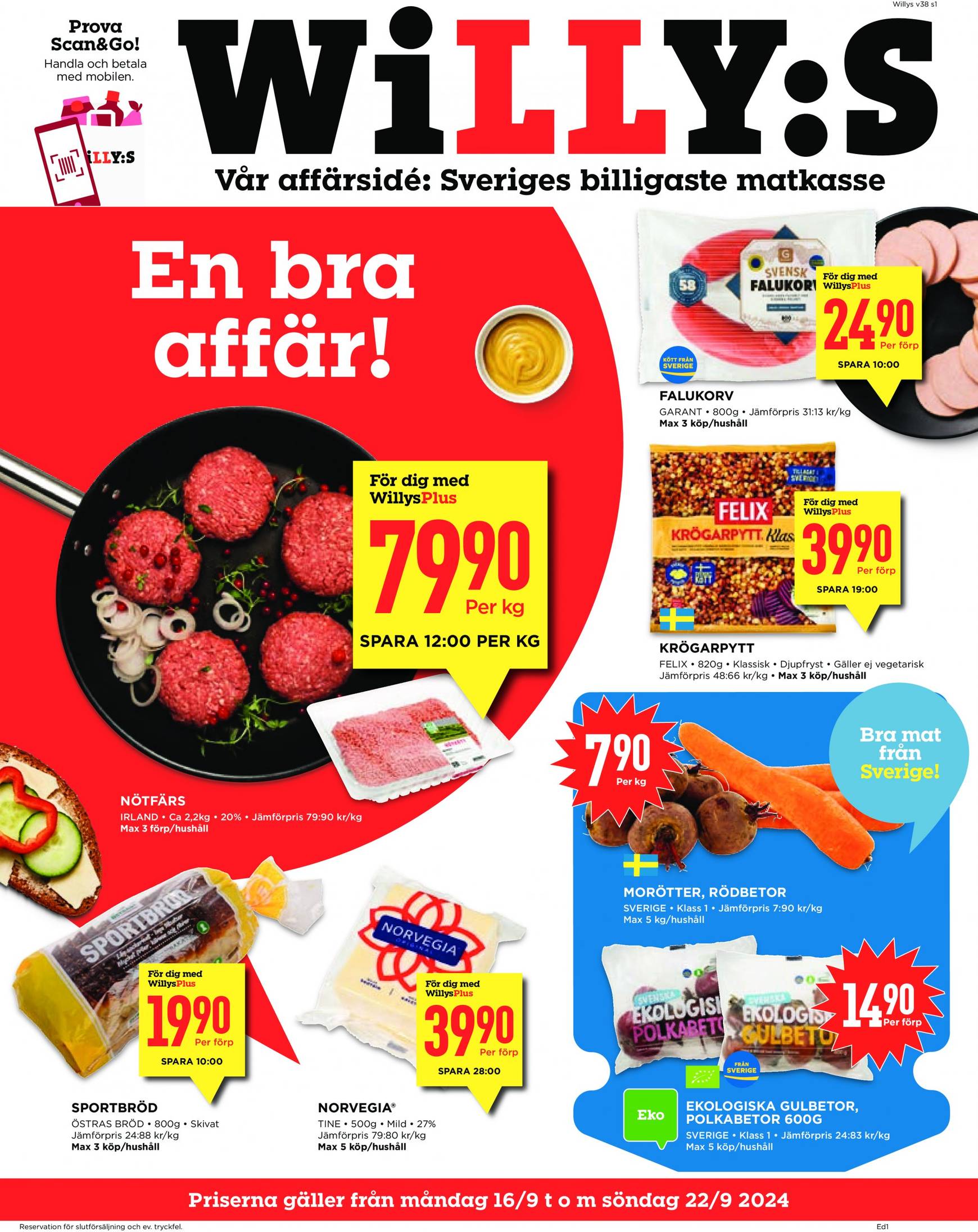 willy-s - Willy's-reklambladet giltigt från 16.09. - 22.09. - page: 1