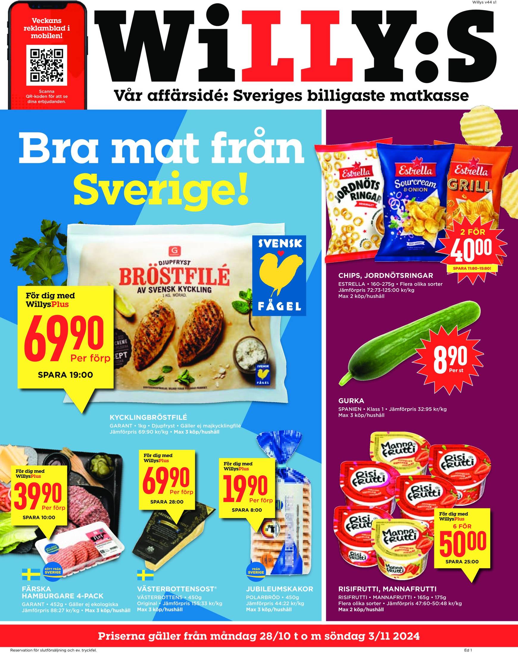 willy-s - Willy's-reklambladet är giltigt från 28.10. - 03.11.