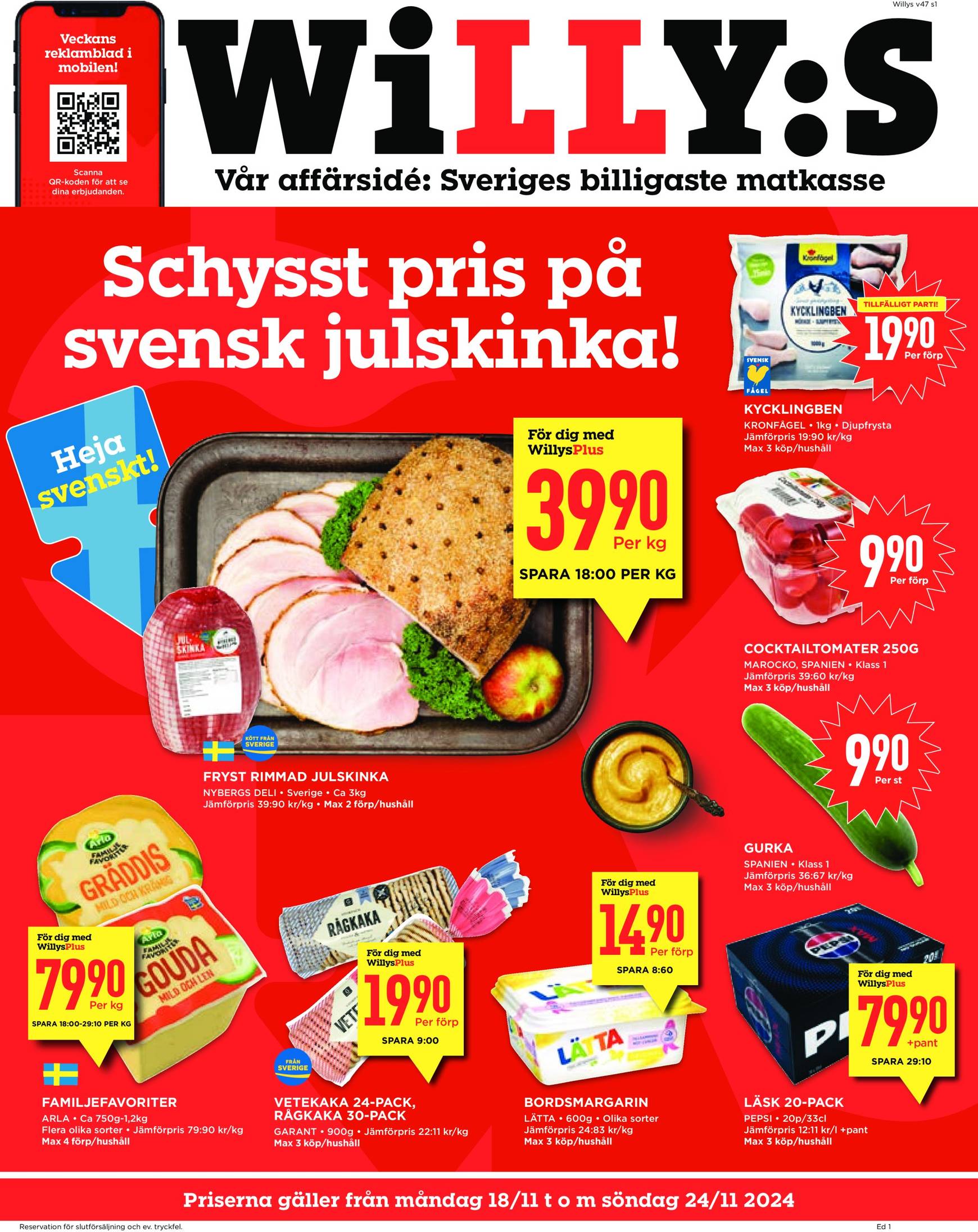 willy-s - Willy's-reklambladet är giltigt från 18.11. - 24.11.