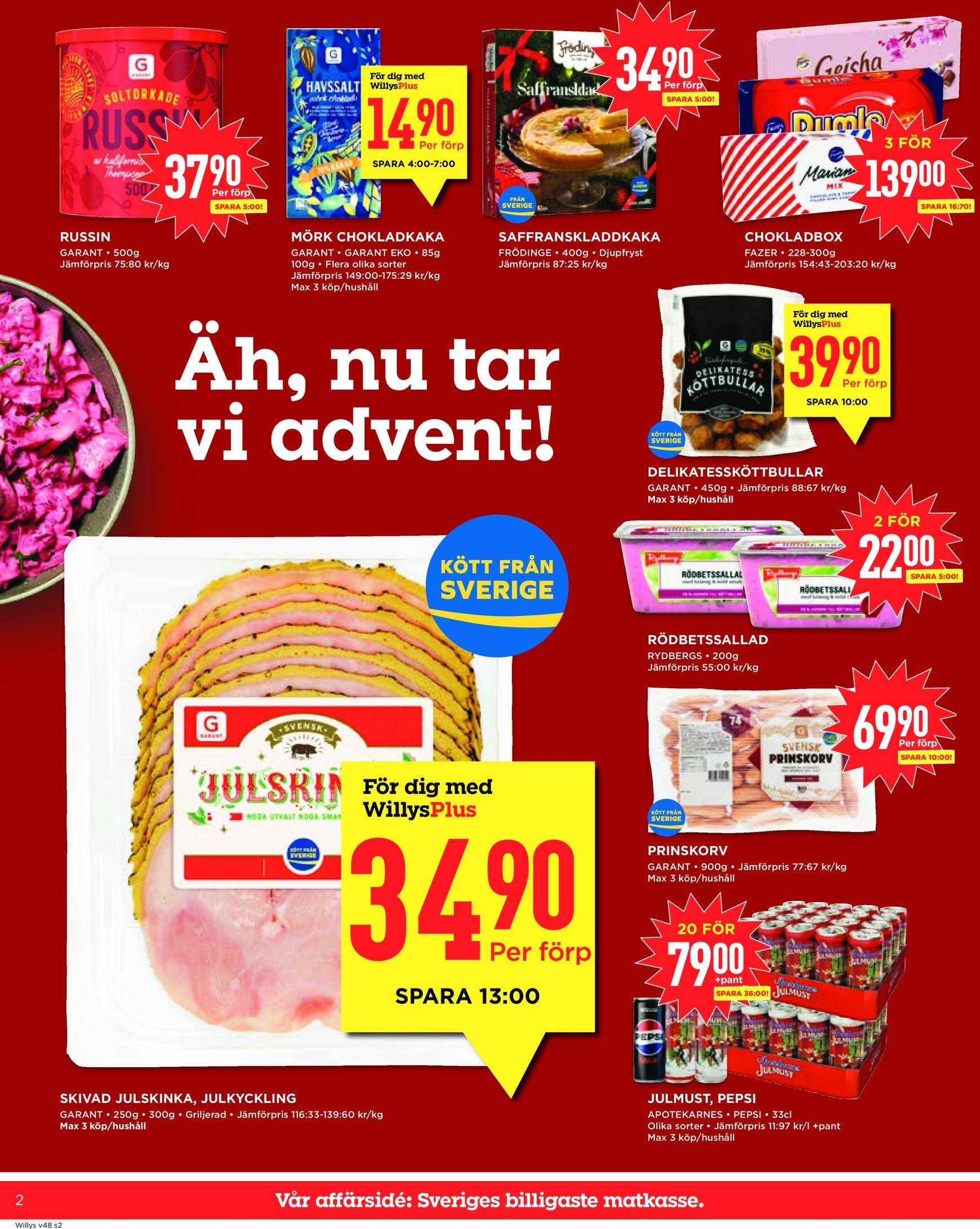 willy-s - Willy's-reklambladet är giltigt från 25/11 - 01/12 - page: 2