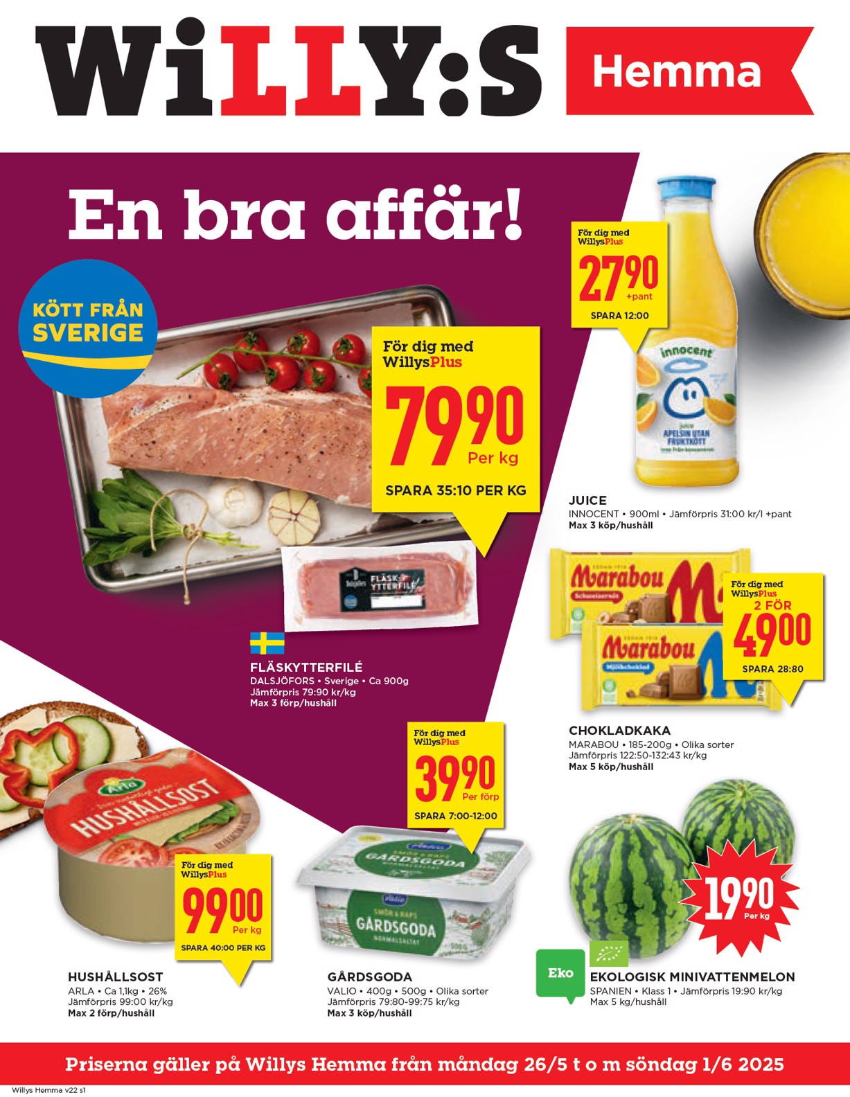willy-s - Willy's - Hemma-reklambladet giltigt från 26/05 - 01/06