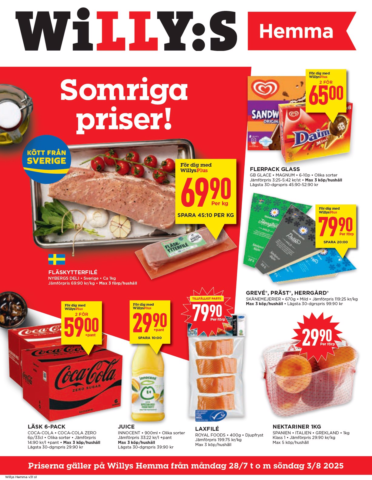 willy-s - Willy's - Hemma-reklambladet giltigt från 28/07 - 03/08