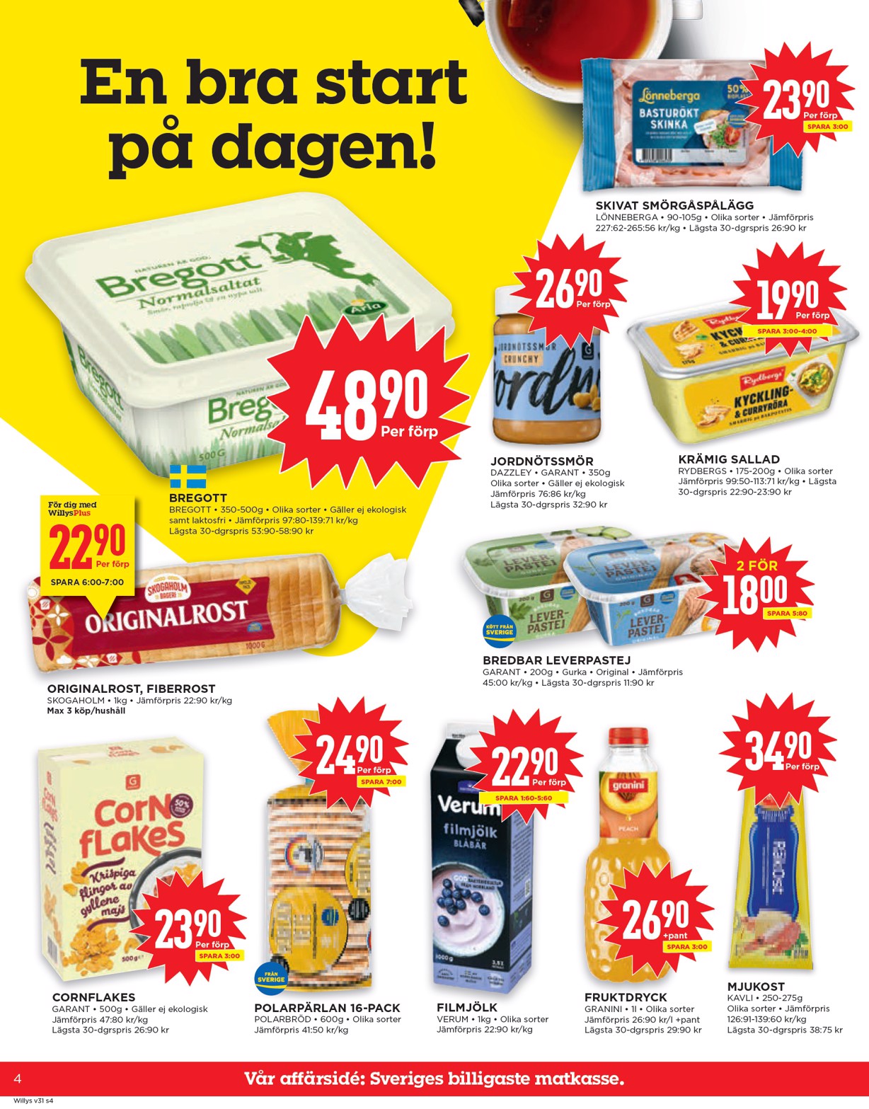 willy-s - Willy's-reklambladet giltigt från 28/07 - 03/08 - page: 4