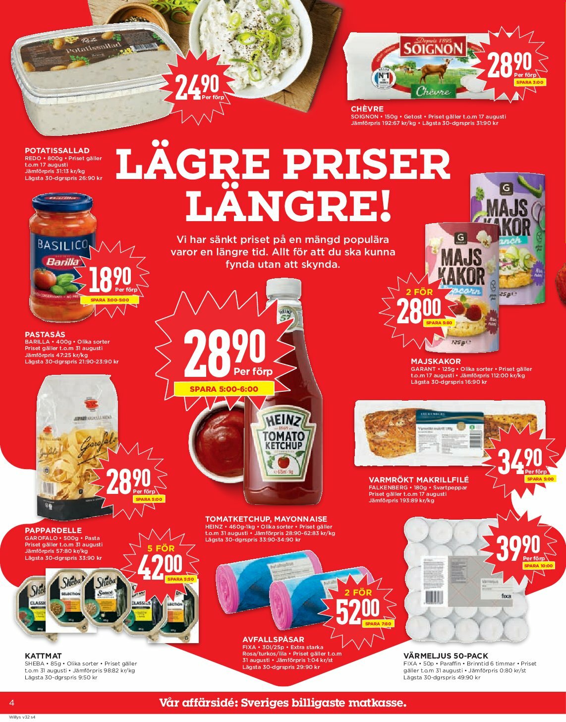 willy-s - Willy's-reklambladet giltigt från 04/08 - 10/08 - page: 4
