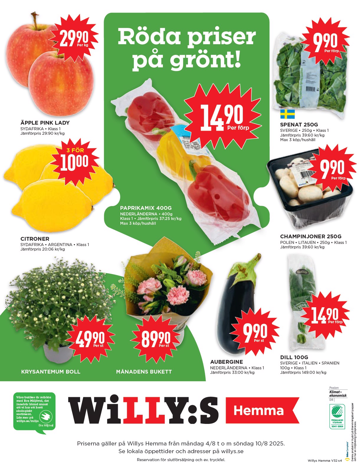 willy-s - Willy's - Hemma-reklambladet giltigt från 04/08 - 10/08 - page: 4
