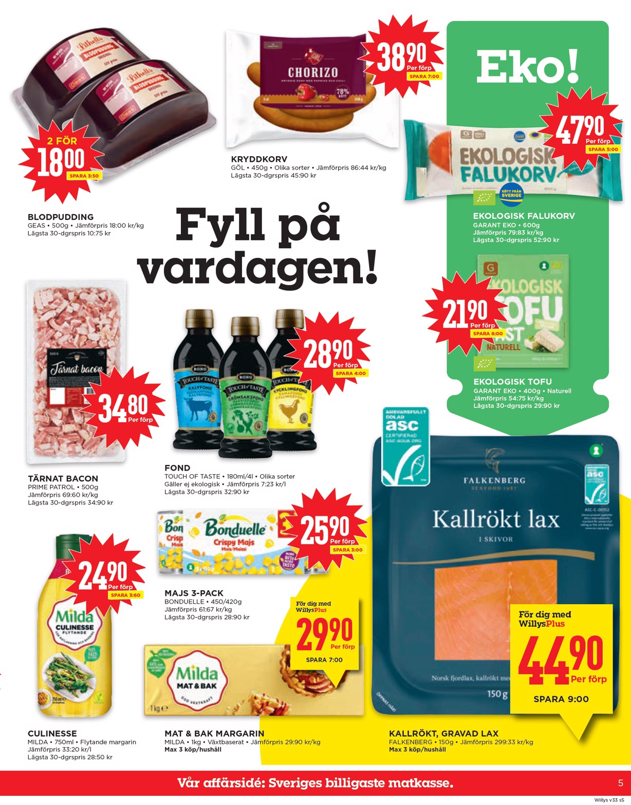 willy-s - Willy's-reklambladet giltigt från 11/08 - 17/08 - page: 5