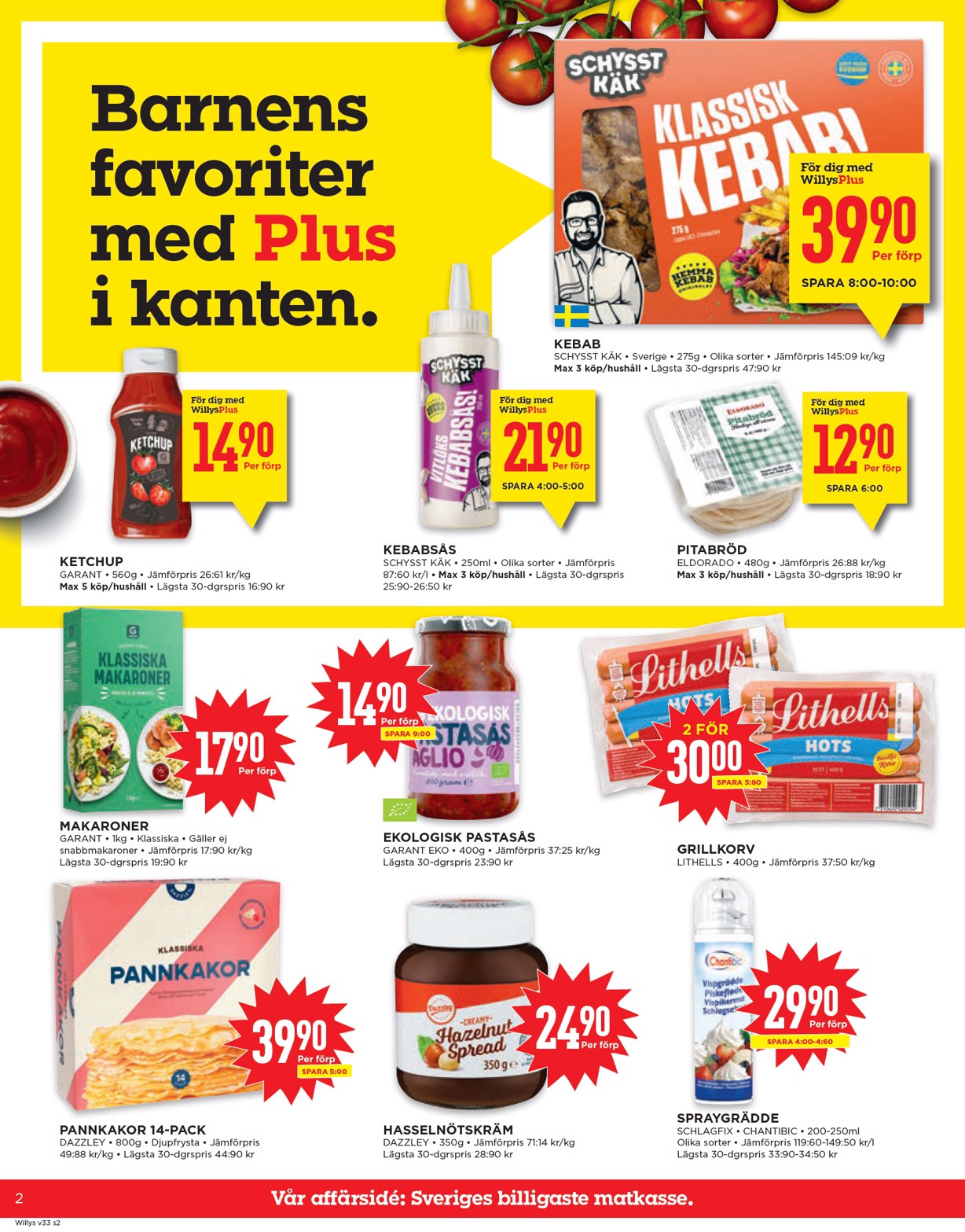 willy-s - Willy's-reklambladet giltigt från 11/08 - 17/08 - page: 2
