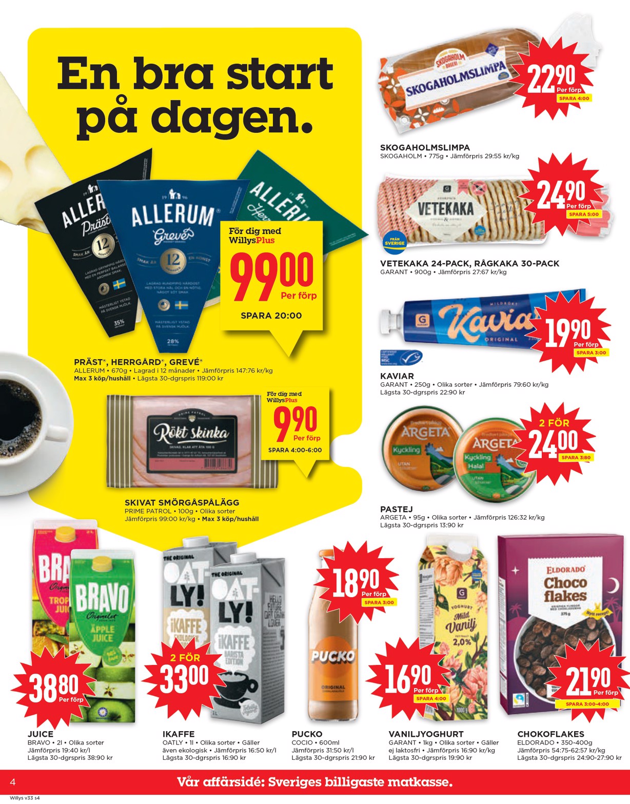 willy-s - Willy's-reklambladet giltigt från 11/08 - 17/08 - page: 4