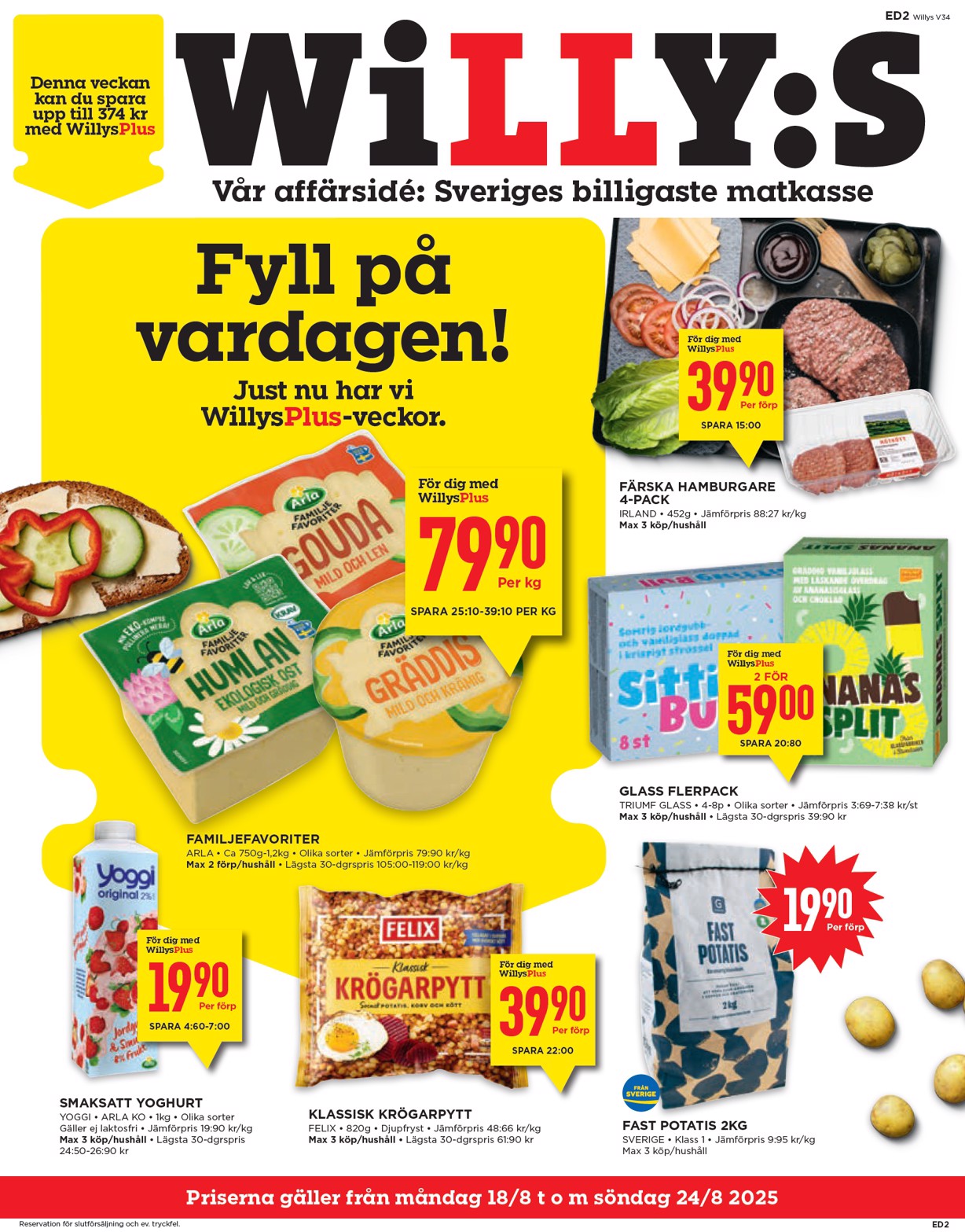 willy-s - Willy's-reklambladet giltigt från 18/08 - 24/08