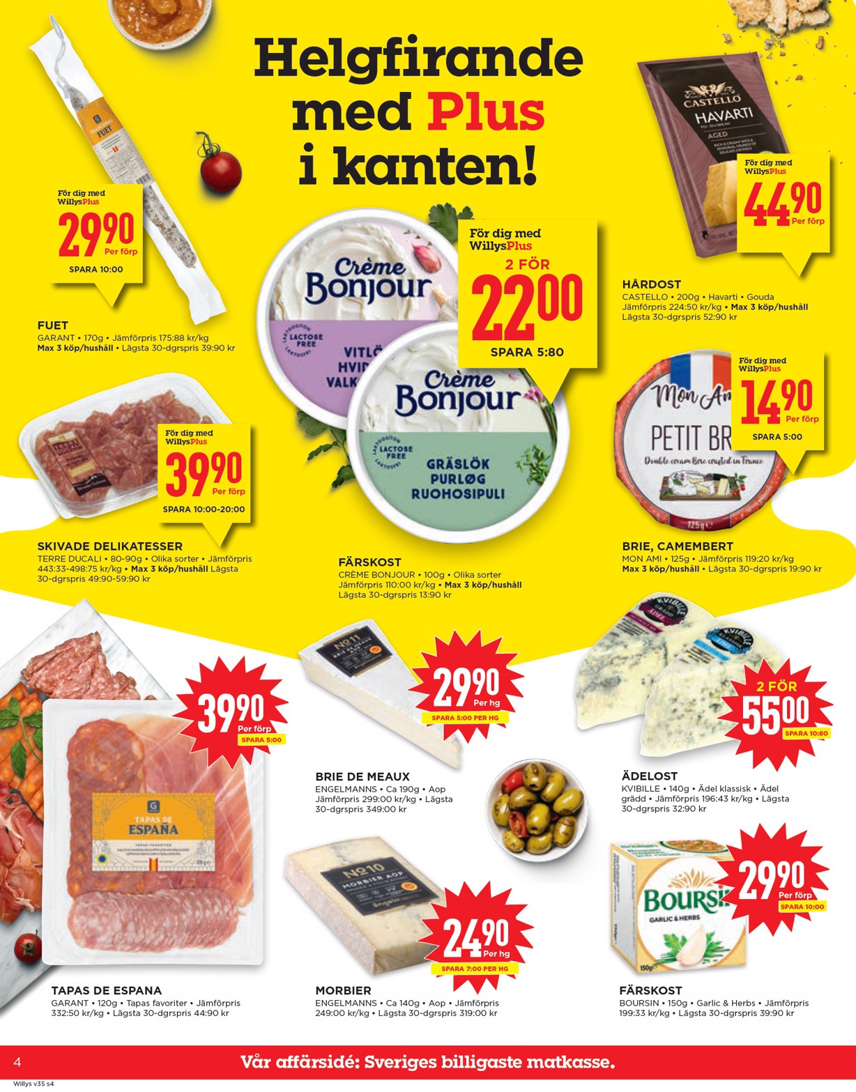 willy-s - Willy's-reklambladet giltigt från 25/08 - 31/08 - page: 4