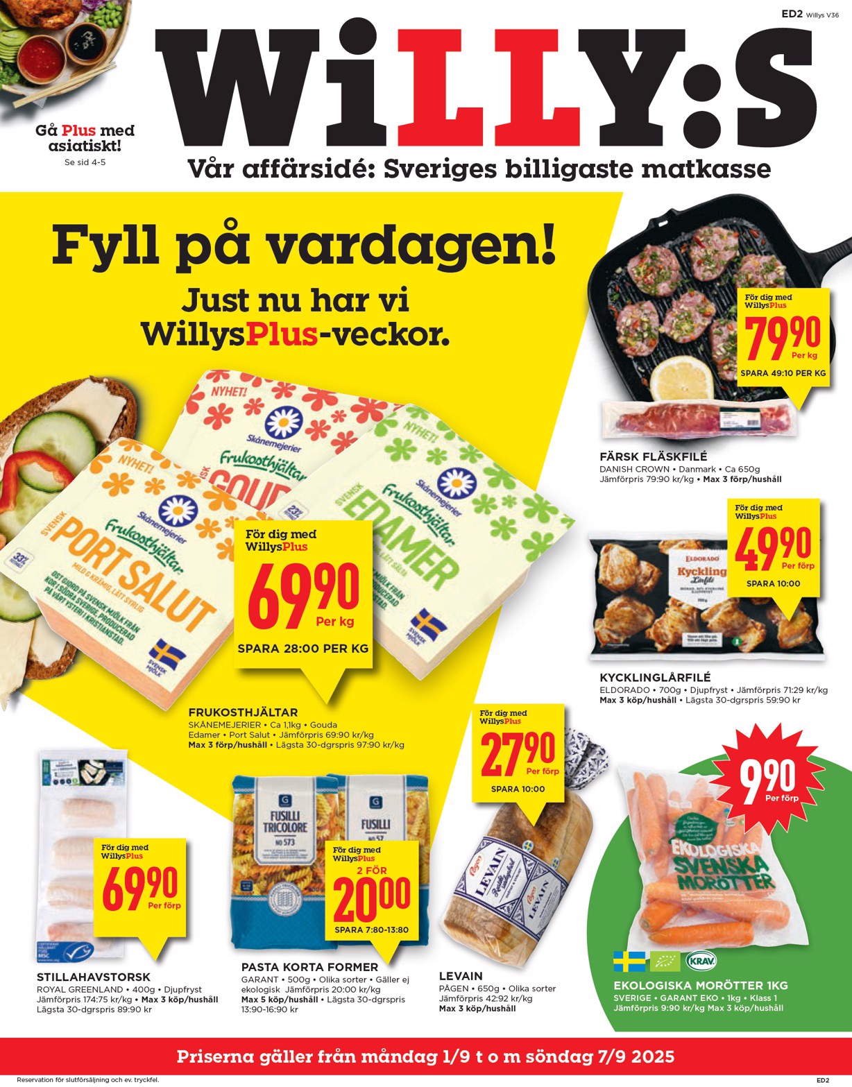 willy-s - Willy's-reklambladet giltigt från 01/09 - 07/09 - page: 1
