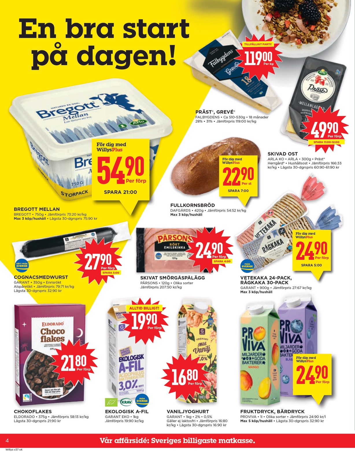 willy-s - Willy's-reklambladet giltigt från 08/09 - 14/09 - page: 4