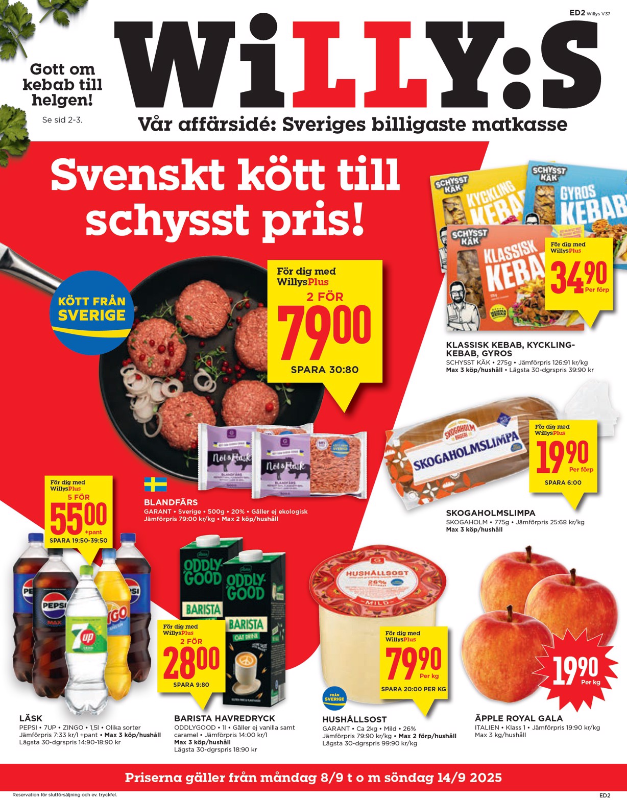 willy-s - Willy's-reklambladet giltigt från 08/09 - 14/09