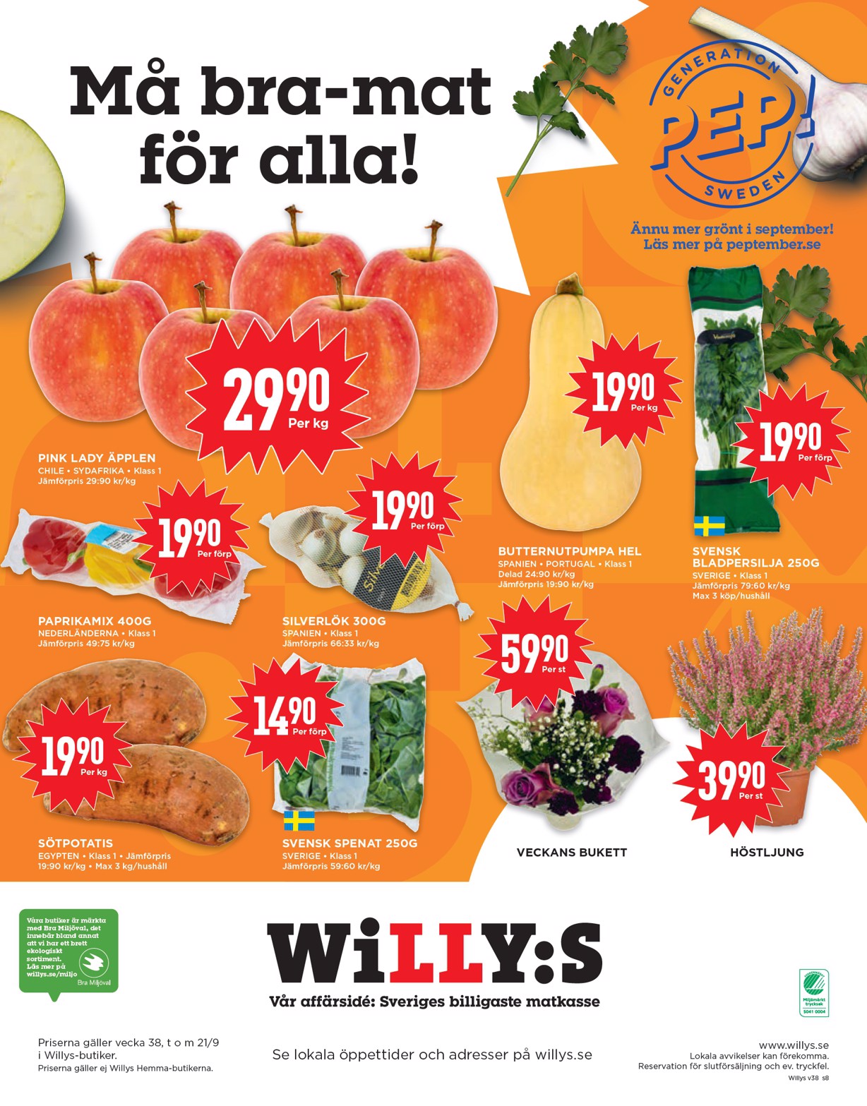 willy-s - Willy's-reklambladet giltigt från 15/09 - 21/09 - page: 8