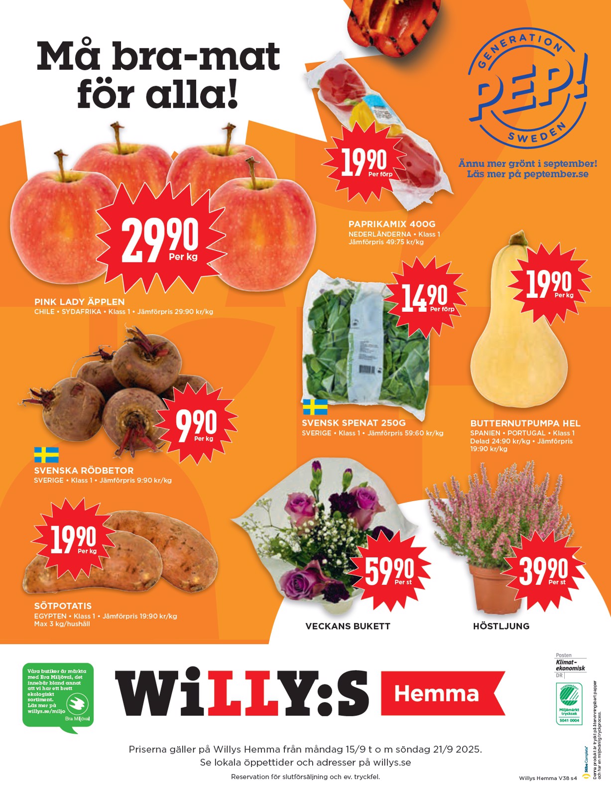 willy-s - Willy's - Hemma-reklambladet giltigt från 15/09 - 21/09 - page: 4