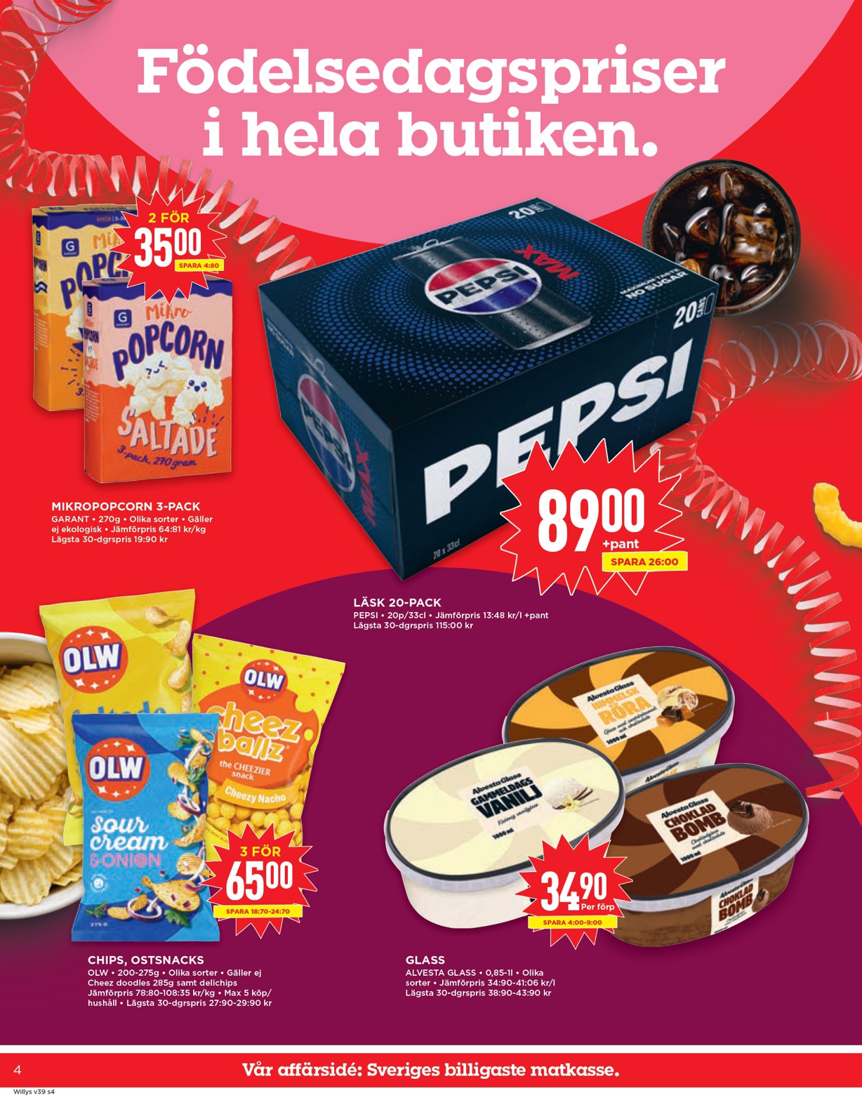 willy-s - Willy's-reklambladet giltigt från 22/09 - 28/09 - page: 4