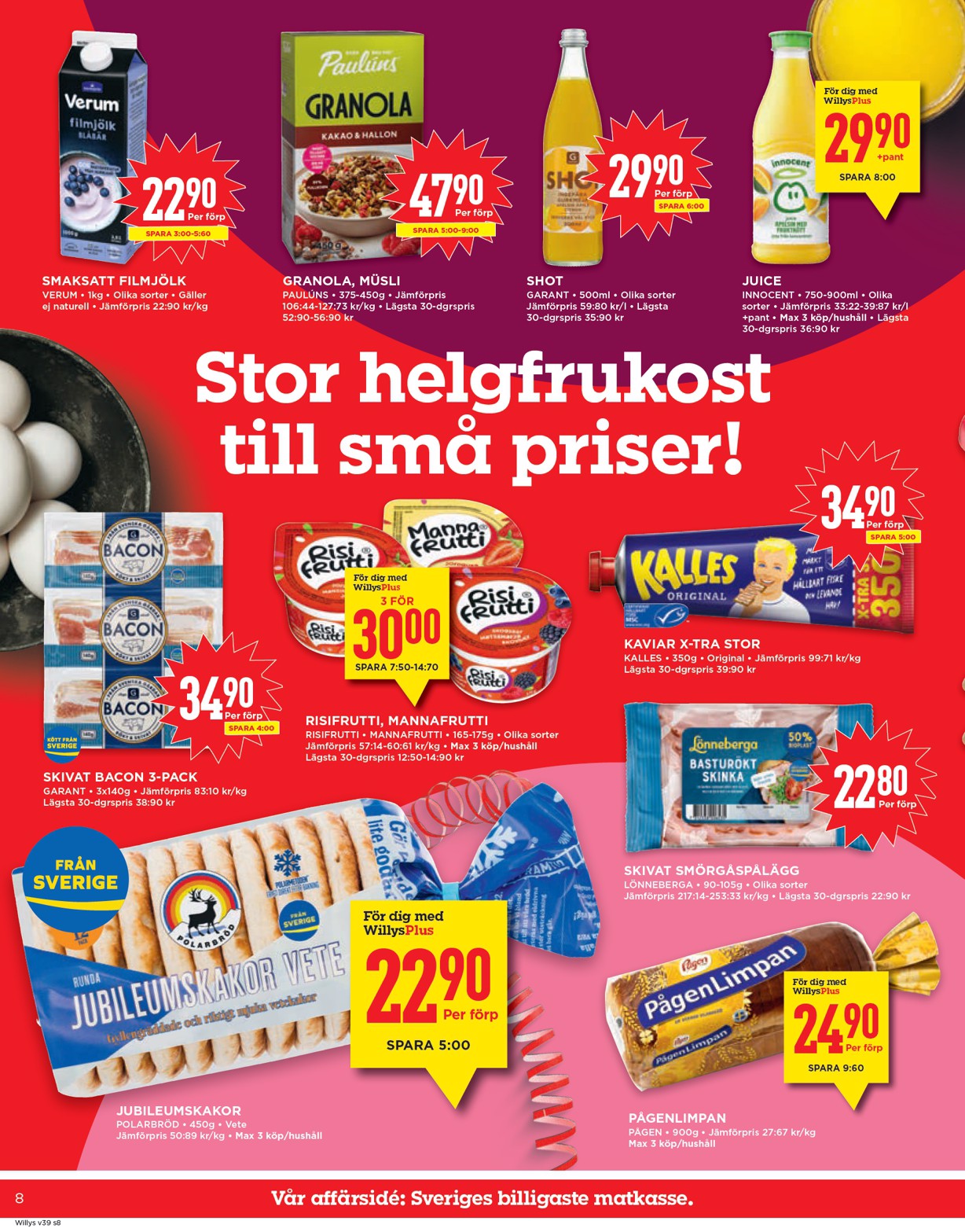willy-s - Willy's-reklambladet giltigt från 22/09 - 28/09 - page: 8