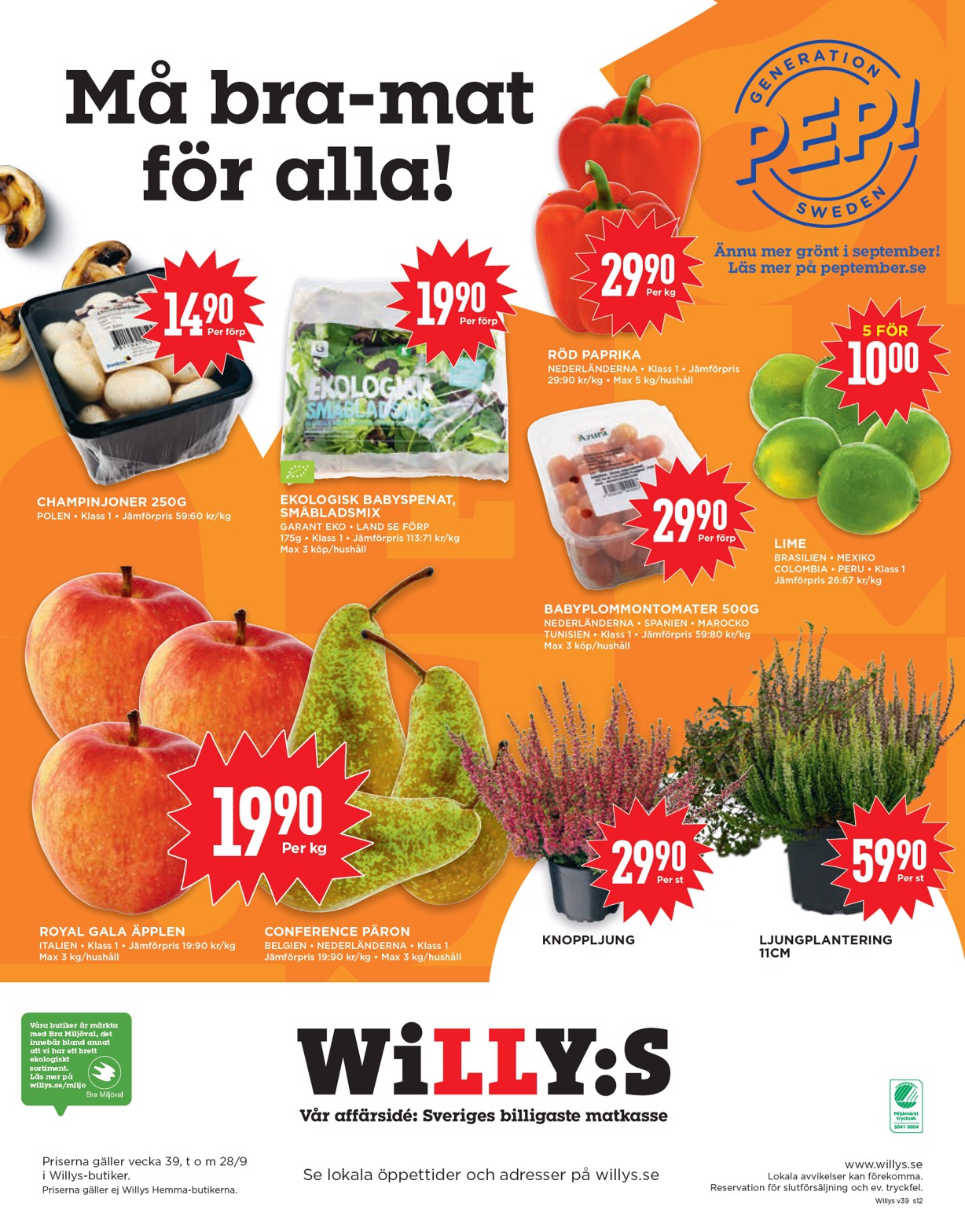 willy-s - Willy's-reklambladet giltigt från 22/09 - 28/09 - page: 12