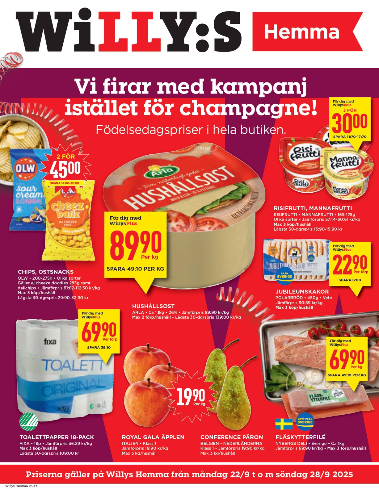 willy-s - Willy's - Hemma-reklambladet giltigt från 22/09 - 28/09