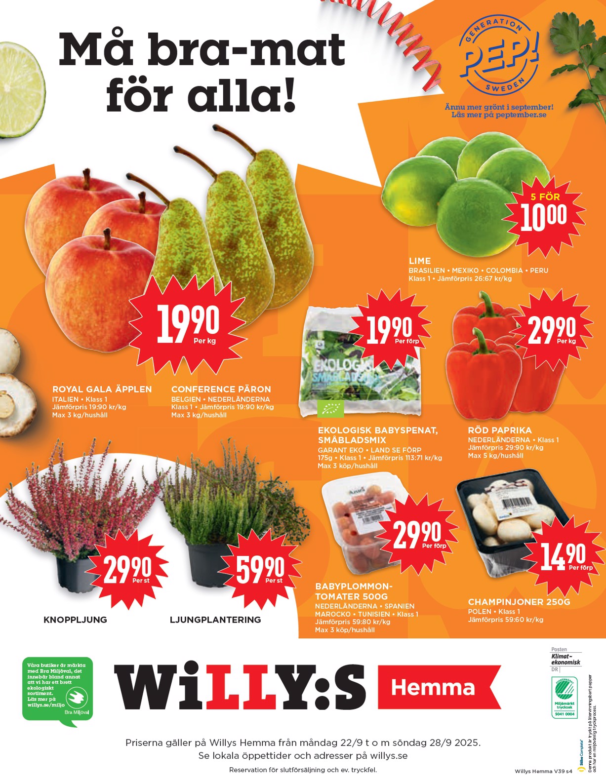 willy-s - Willy's - Hemma-reklambladet giltigt från 22/09 - 28/09 - page: 4