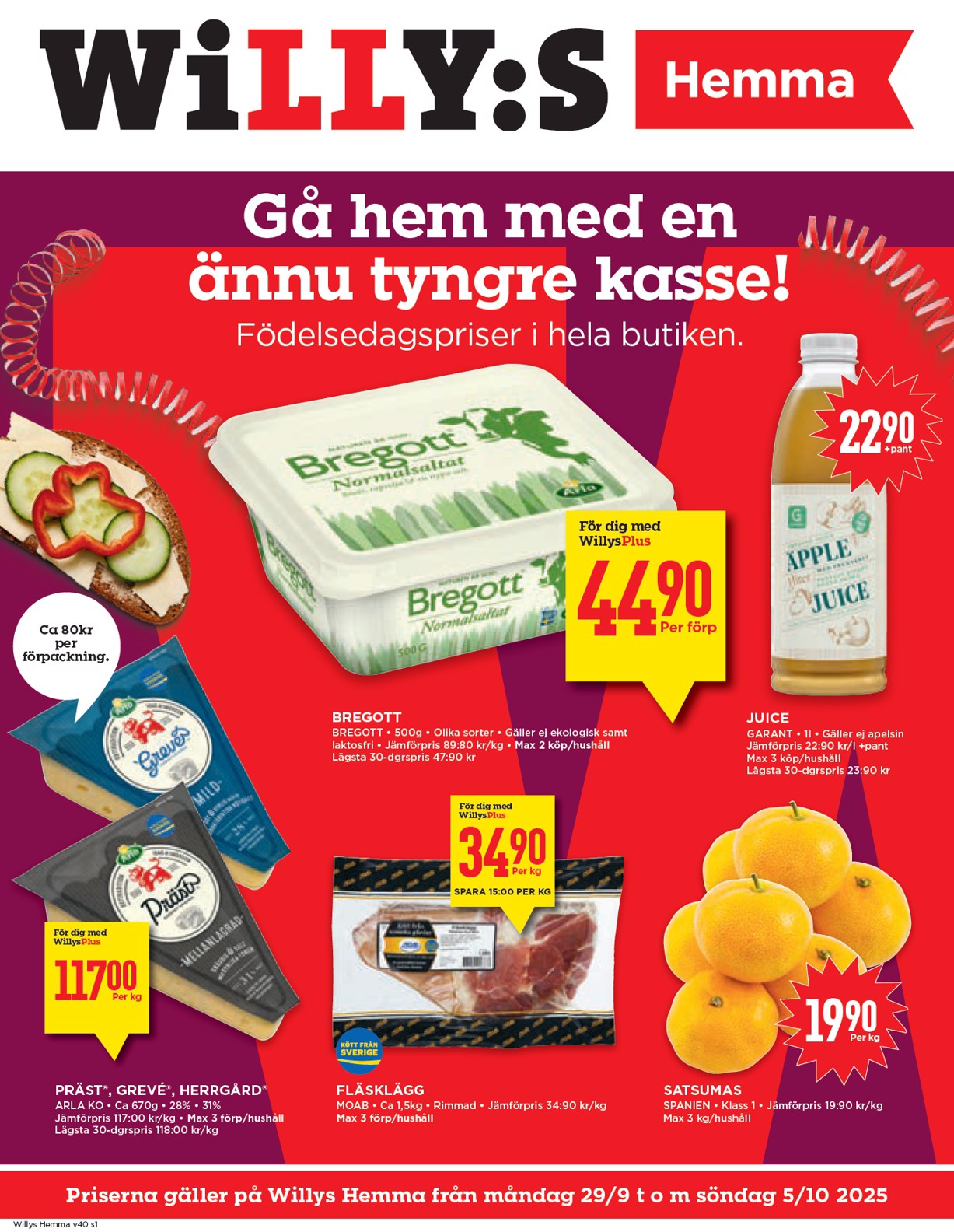 willy-s - Willy's - Hemma-reklambladet giltigt från 29/09 - 05/10