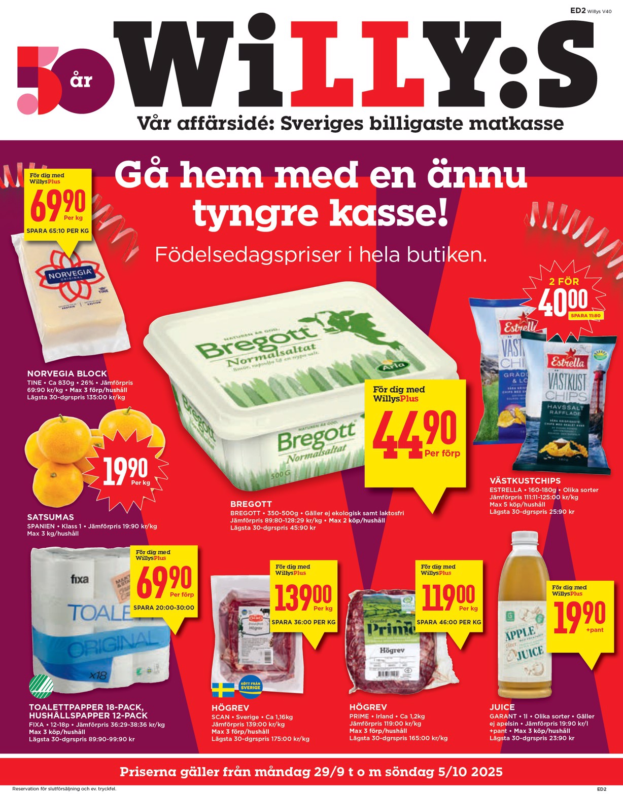 willy-s - Willy's-reklambladet giltigt från 29/09 - 05/10