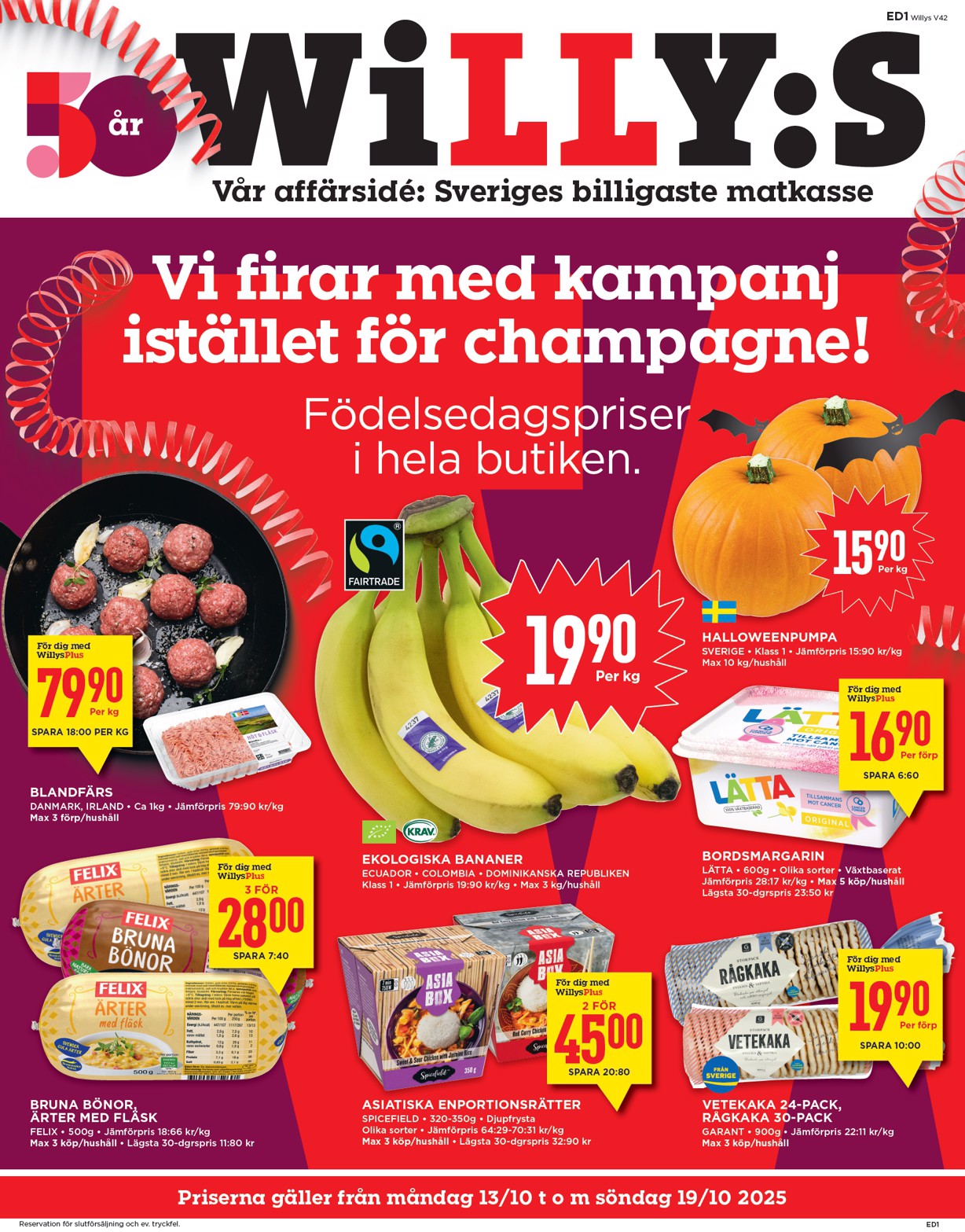 willy-s - Willy's-reklambladet giltigt från 13/10 - 19/10